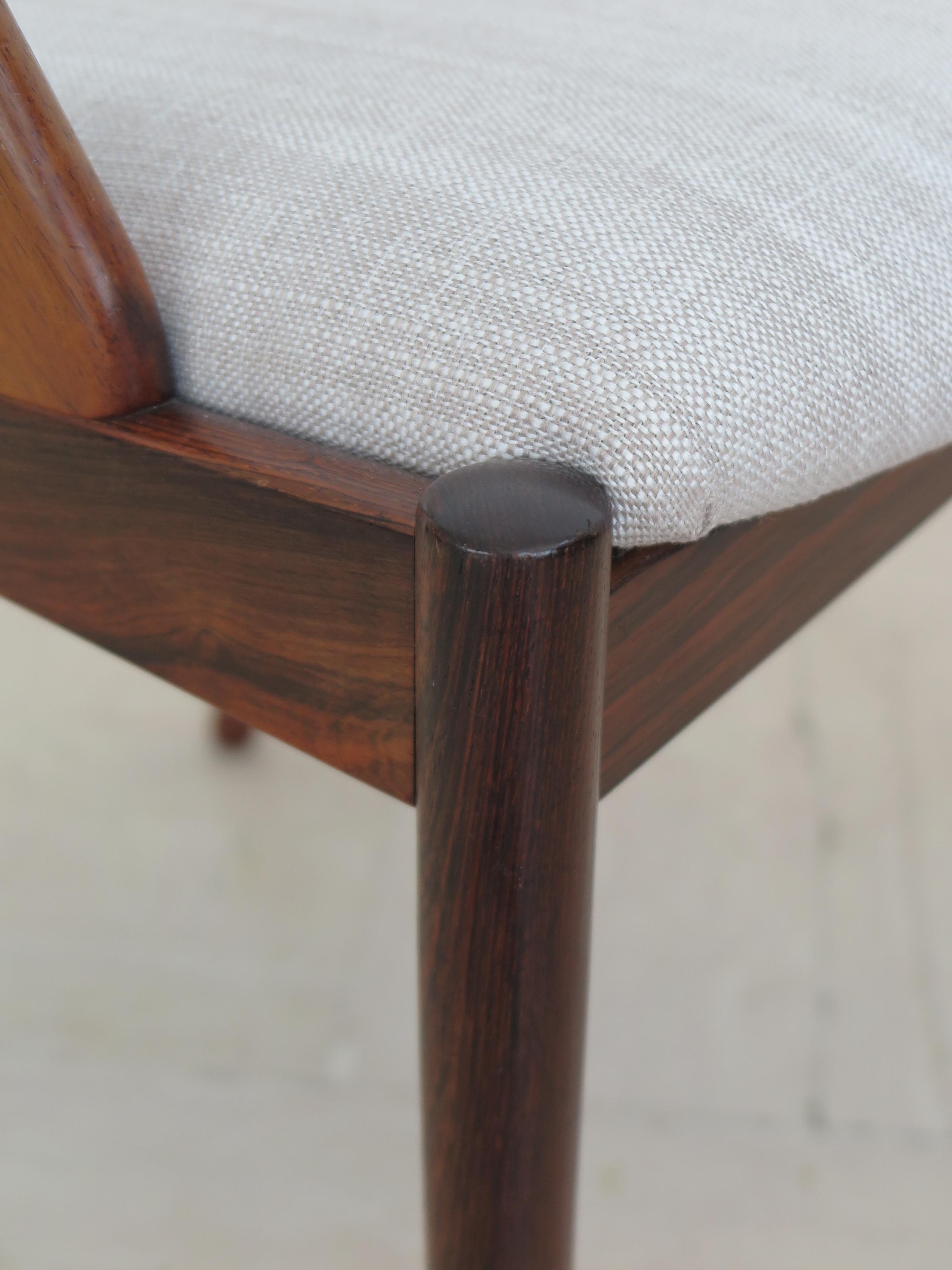 Kai Kristiansen Scandinavian Midcentury Dark Wood Dining Chair 1960s For Sale 2
