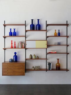 Kai Kristiansen Scandinavian Teak Shelves System for FM Mobler, 1960s
