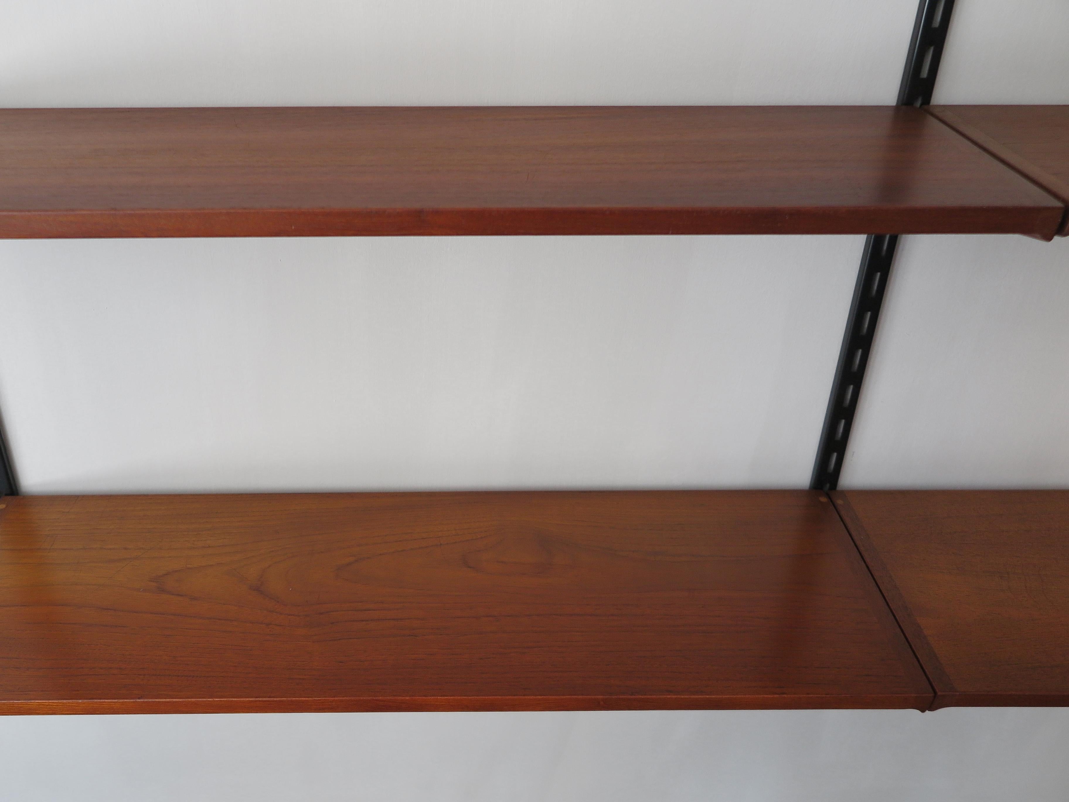 Danish Kai Kristiansen Scandinavian Teak Shelves System for FM Mobler, 1960s