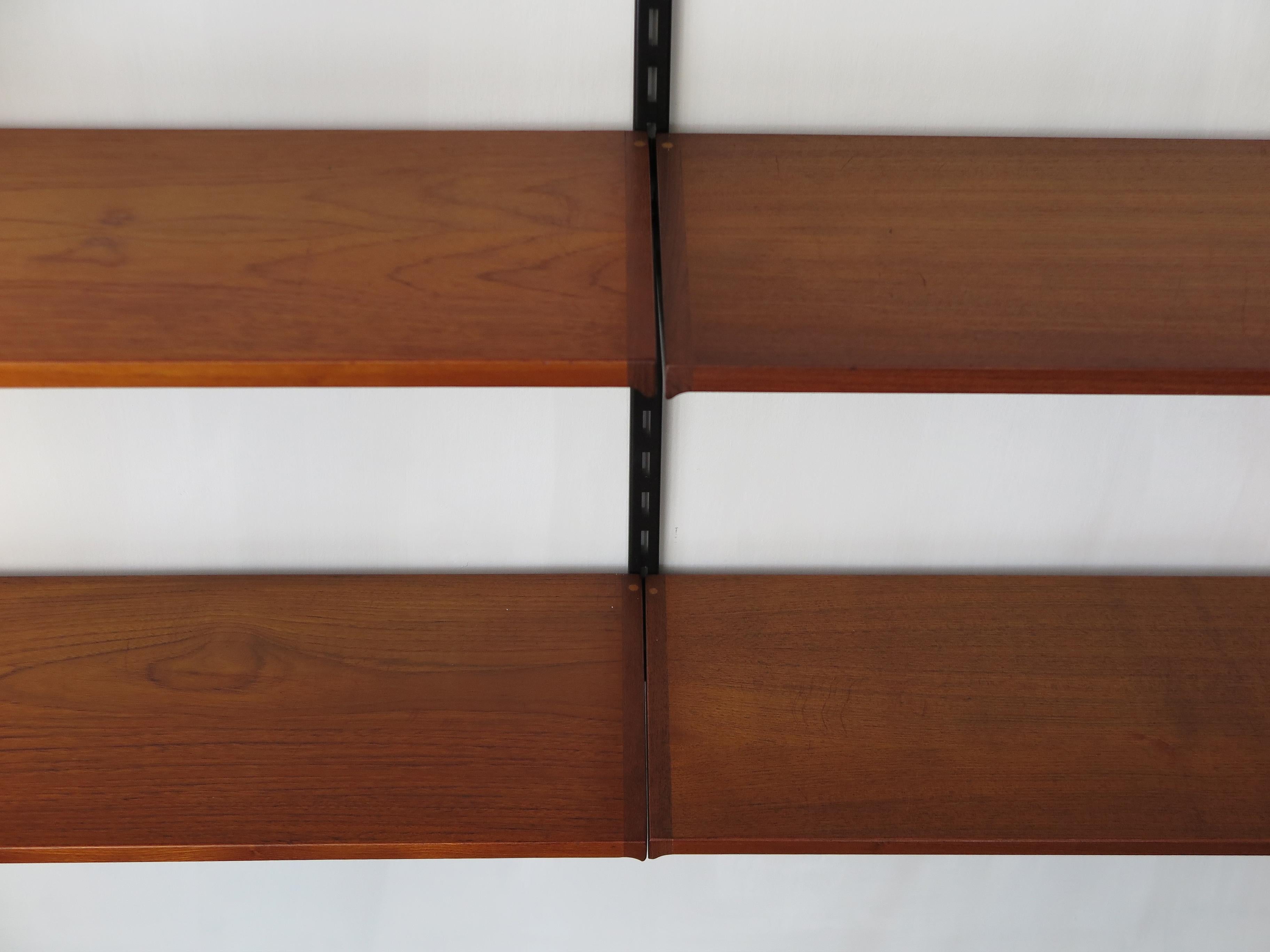 Kai Kristiansen Scandinavian Teak Shelves System for FM Mobler, 1960s 1