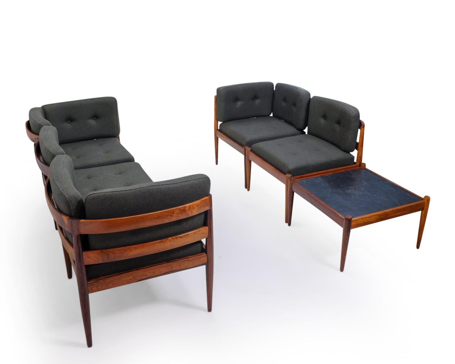 Danish Design Kai Kristiansen Seating Group Model Universe, 1960s For Sale 3