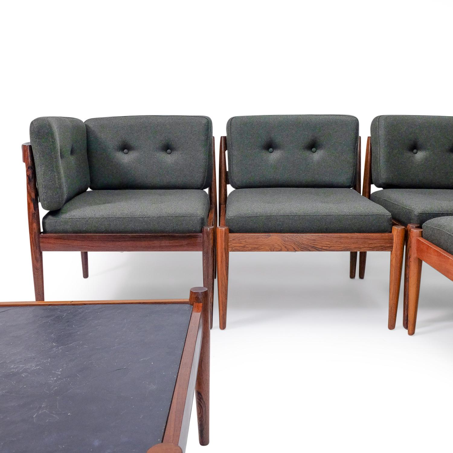 Mid-Century Modern Danish Design Kai Kristiansen Seating Group Model Universe, 1960s For Sale