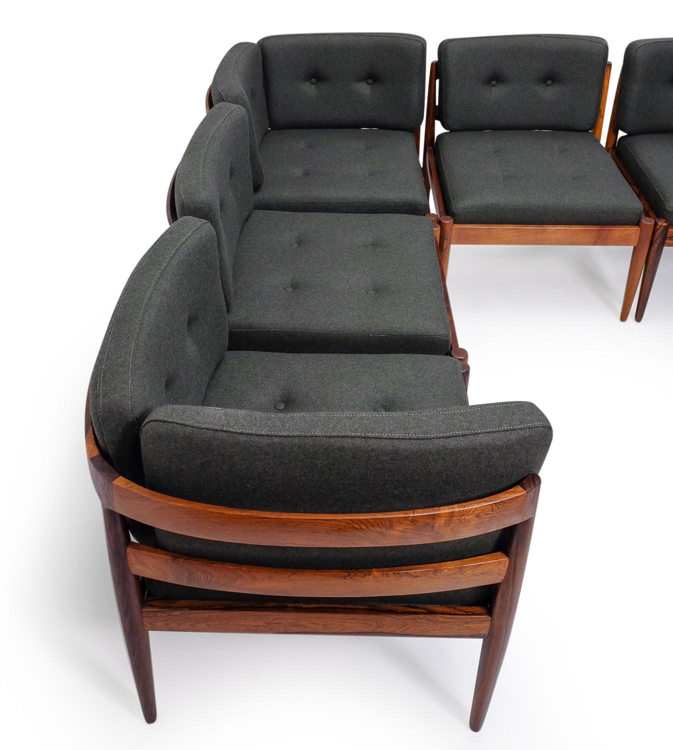 Mid-20th Century Danish Design Kai Kristiansen Seating Group Model Universe, 1960s For Sale