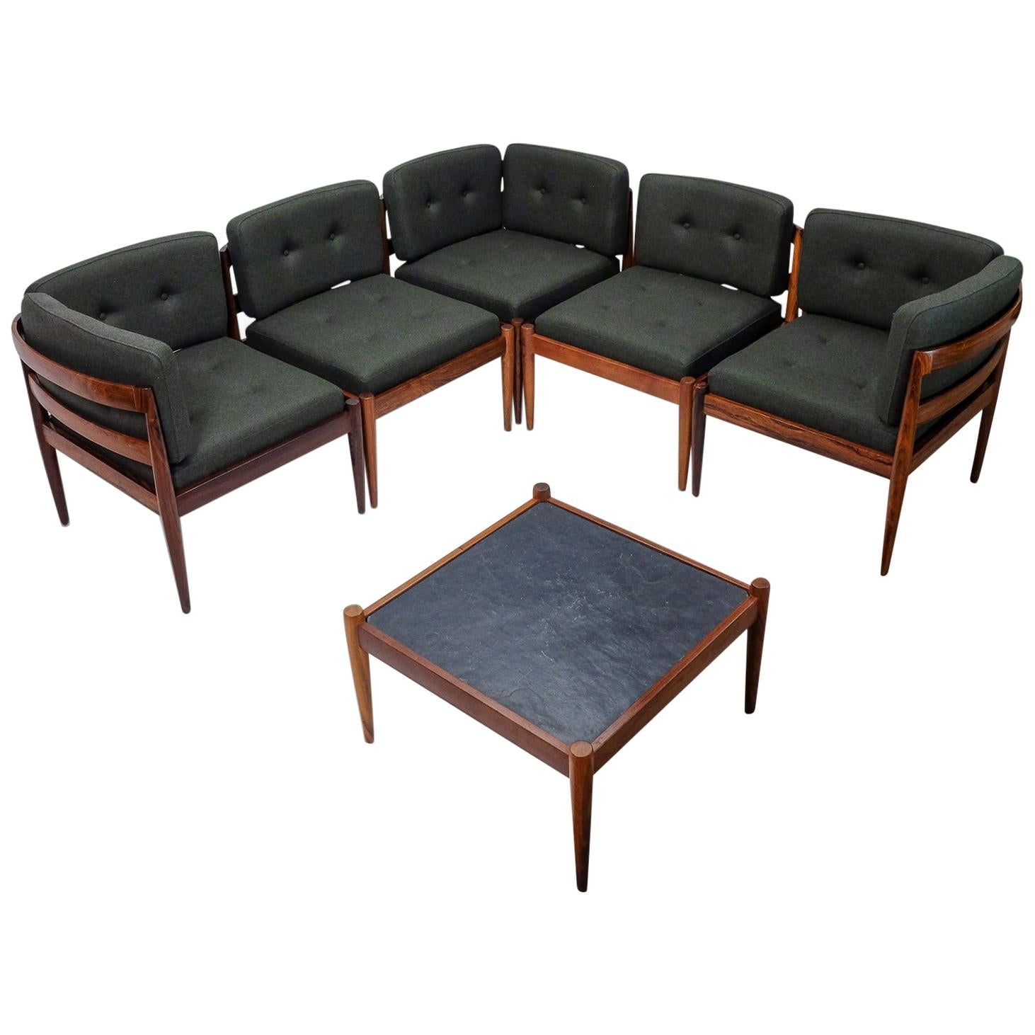 Danish Design Kai Kristiansen Seating Group Model Universe, 1960s