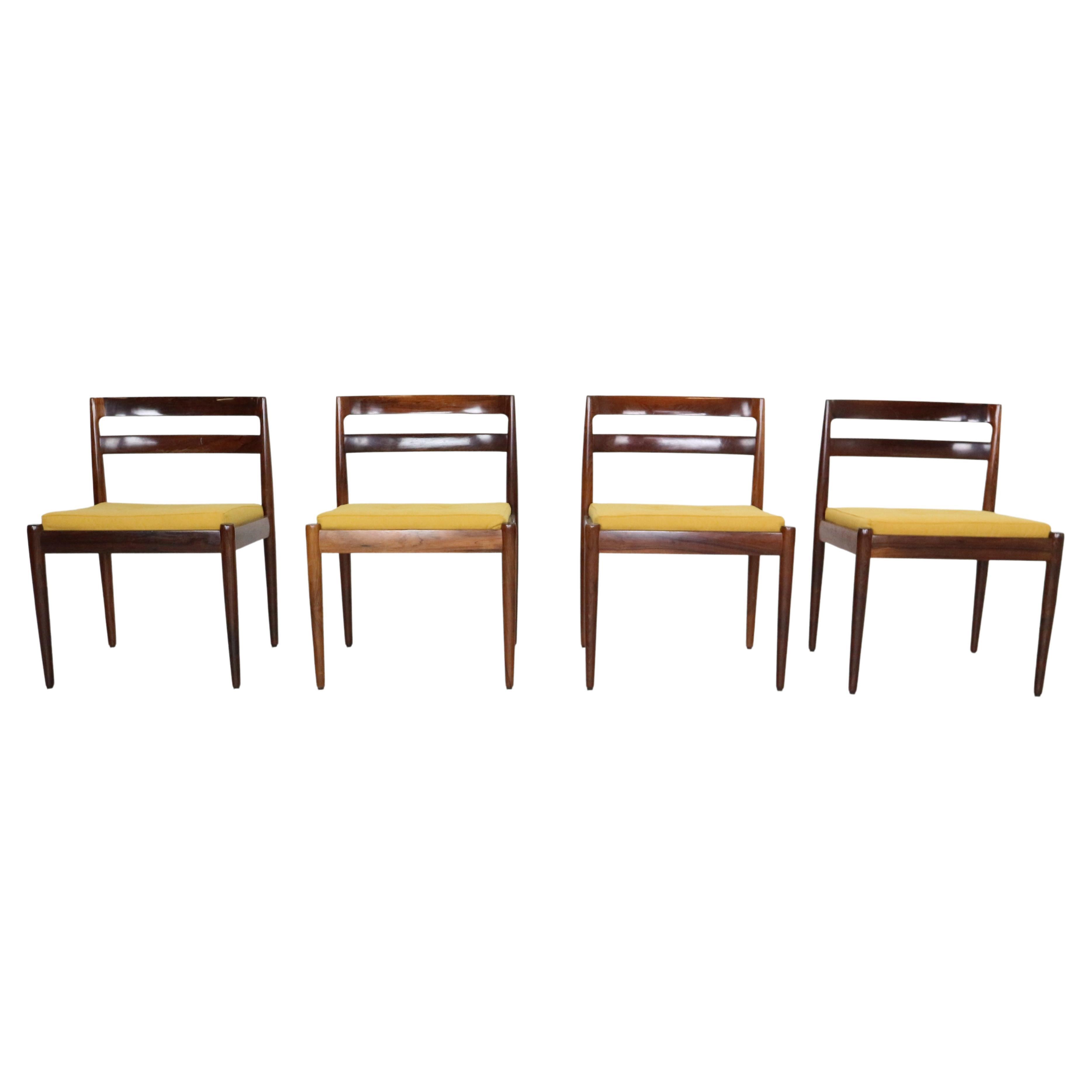 Kai Kristiansen Set of 4 "Universe 301" Rosewood Dining Chairs, 1960, Denmark