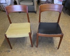 Kai Kristiansen Satz von 8 Esszimmerstühlen aus Teakholz für K.S. AM Mobler Dänemark