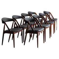 Kai Kristiansen Set of 8 Dining Chairs ‘Model 31’, Denmark, 1960s 