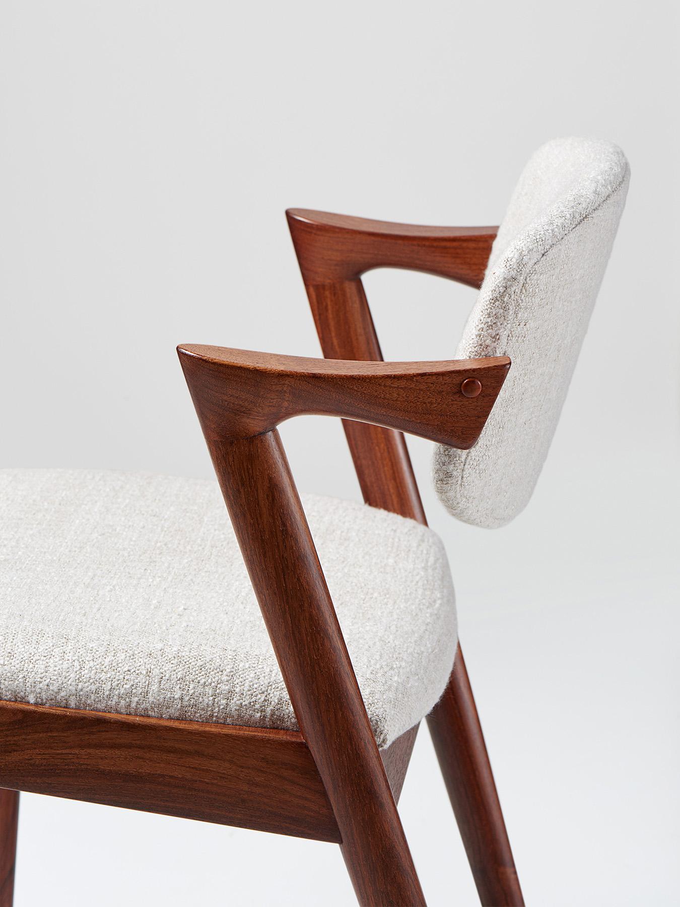 Kai Kristiansen Ensemble de 8 chaises de salle à manger en bois de rose Modèle 42 Années 50 en vente 4