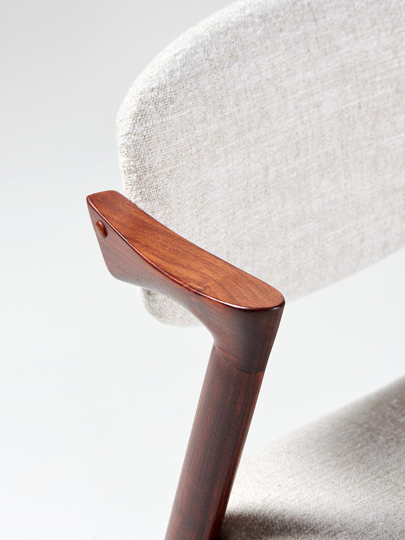 Kai Kristiansen Ensemble de 8 chaises de salle à manger en bois de rose Modèle 42 Années 50 en vente 1