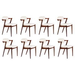 Kai Kristiansen Set of 8 Model 42 Rosewood Dining Chairs 1950s
