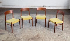 Kai Kristiansen Set of Four Dining Chairs in Teak for K.S. Mobler Denmark, 1960s