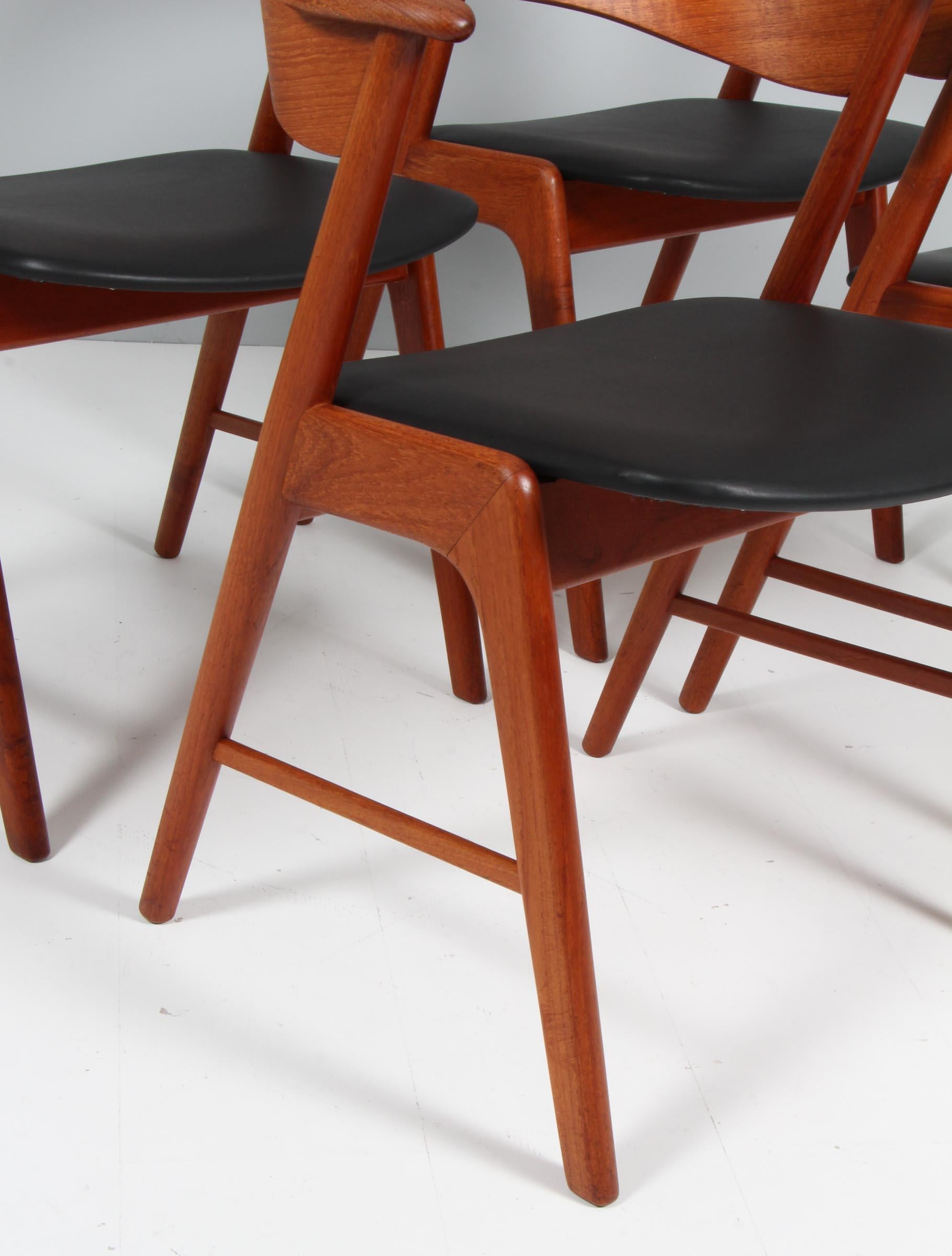 Danish Kai Kristiansen Set of Four Teak Dining Chairs