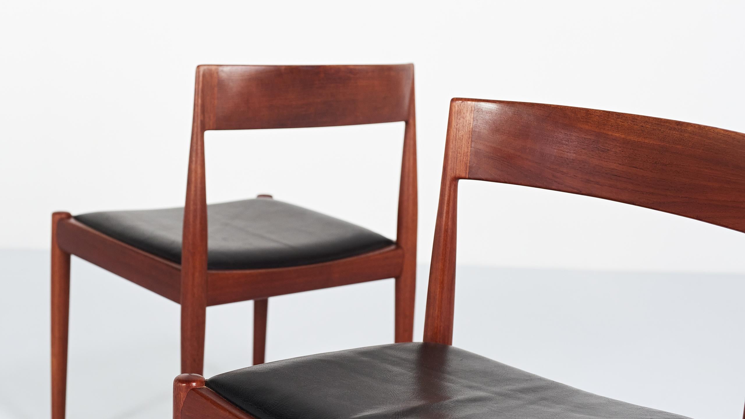 Kai Kristiansen, Set of Six “4110” Chairs for Fritz Hansen, Denmark, C. 1960 2