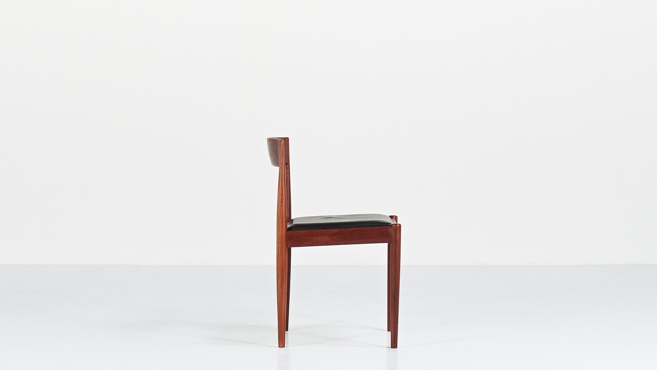 Danish Kai Kristiansen, Set of Six “4110” Chairs for Fritz Hansen, Denmark, C. 1960