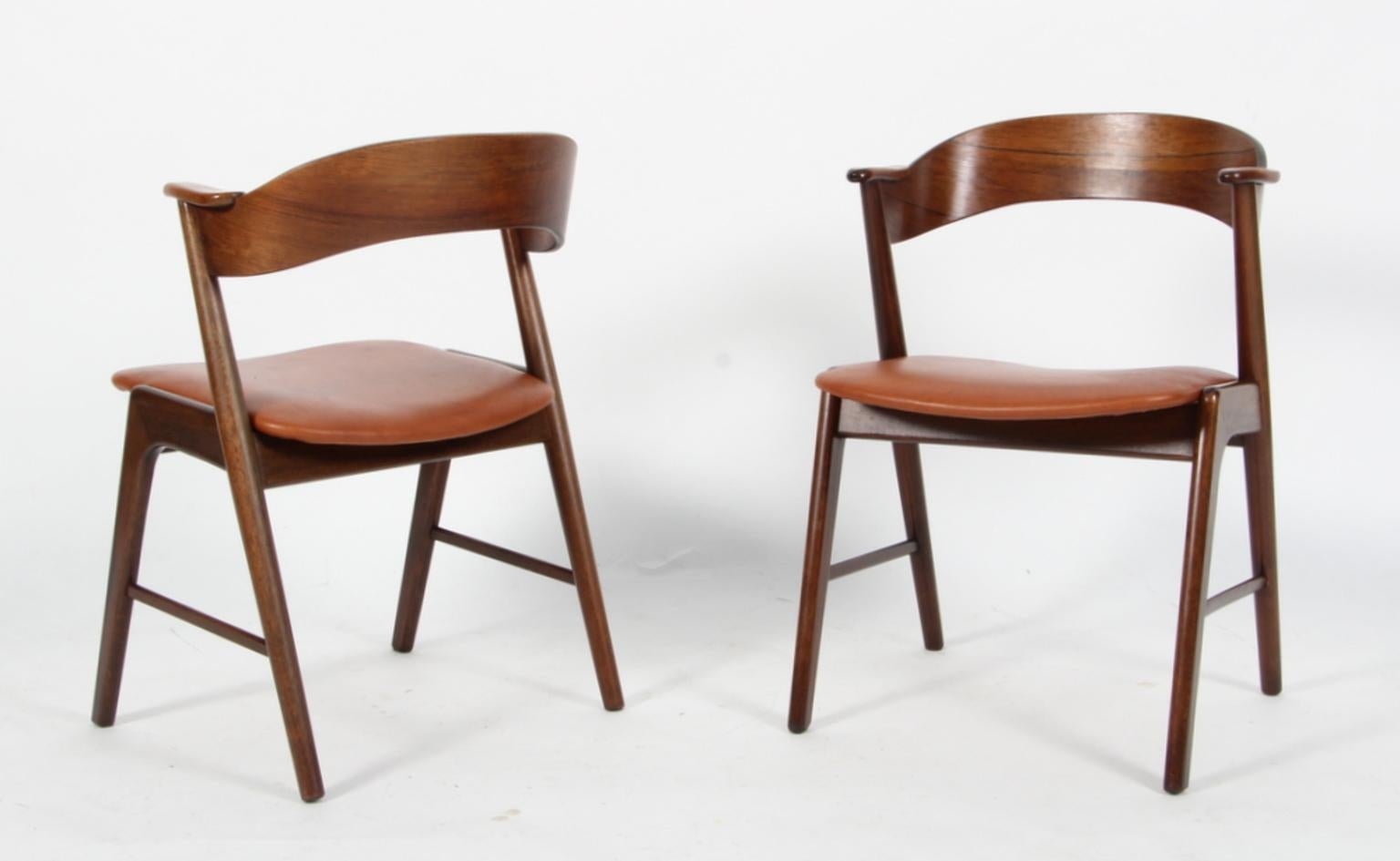 Kai Kristiansen Set of Six Rosewood Dining Chairs In Good Condition In Esbjerg, DK