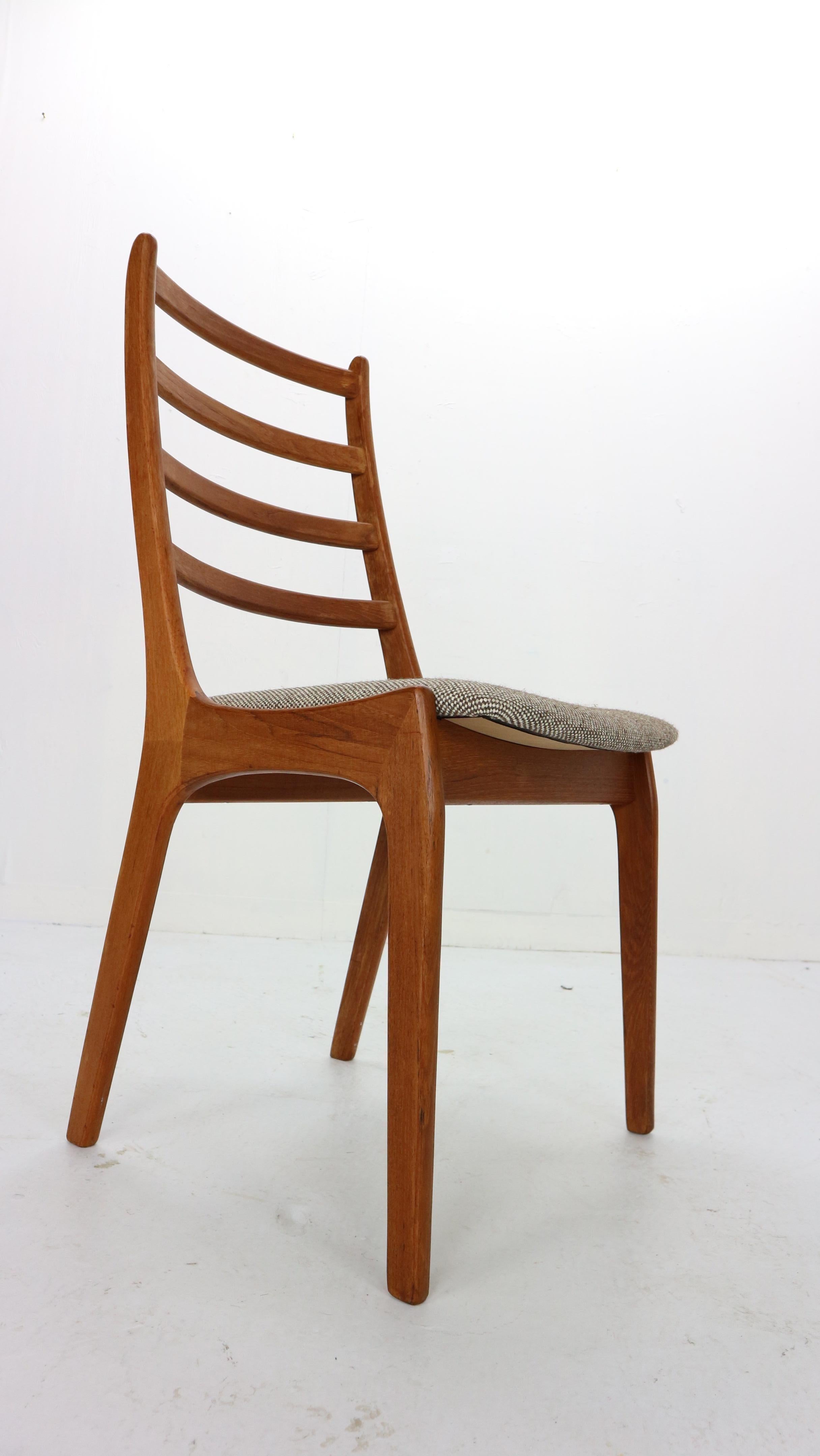 Set of Six Teak Ladder Dining Chairs, 1960s, Denmark 5