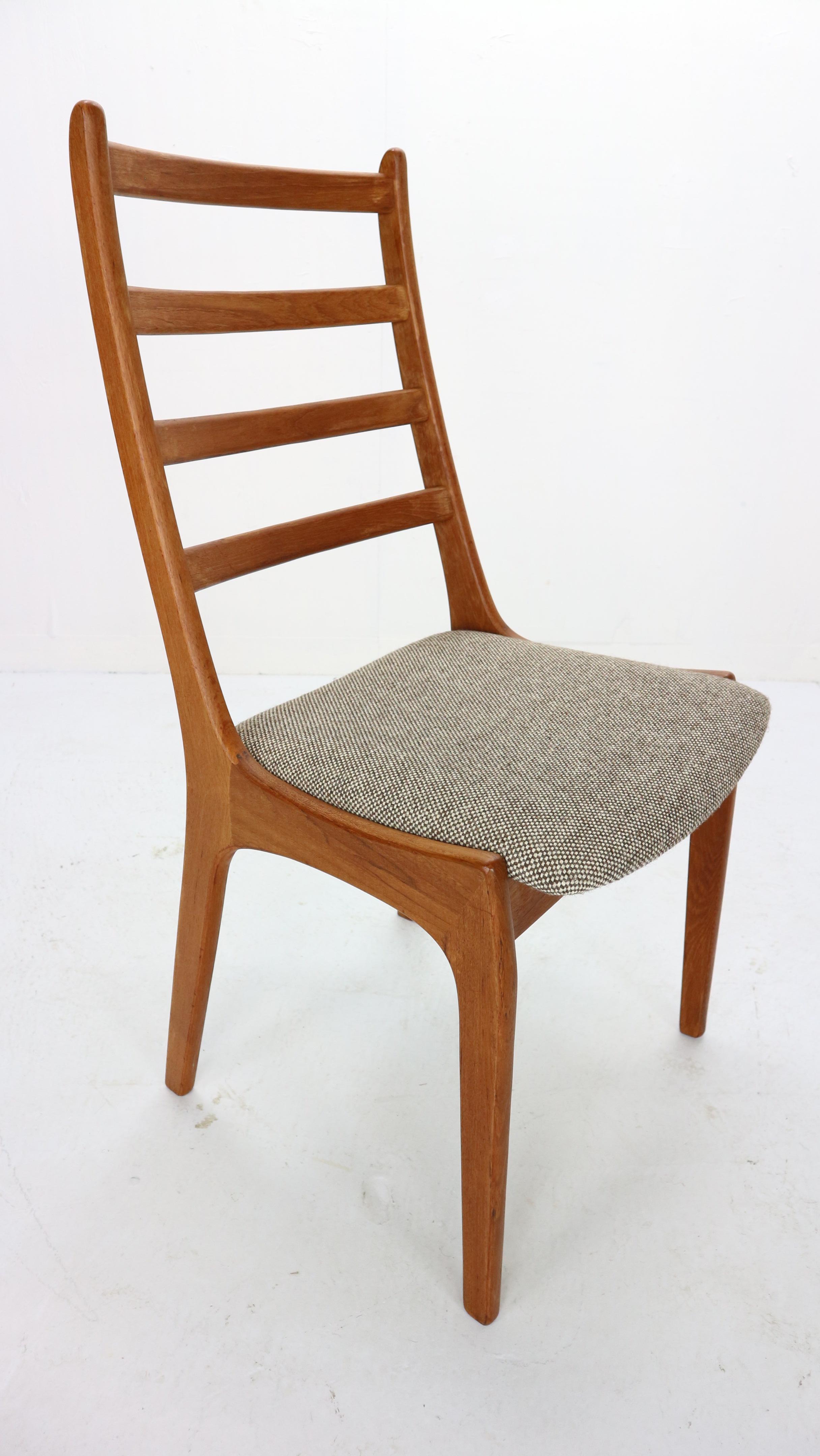 Set of Six Teak Ladder Dining Chairs, 1960s, Denmark 6