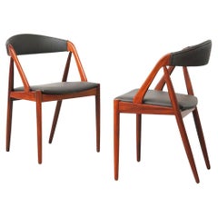 Kai Kristiansen Set of Ten Restored Teak Dining Chairs, Inc. Re Upholstery
