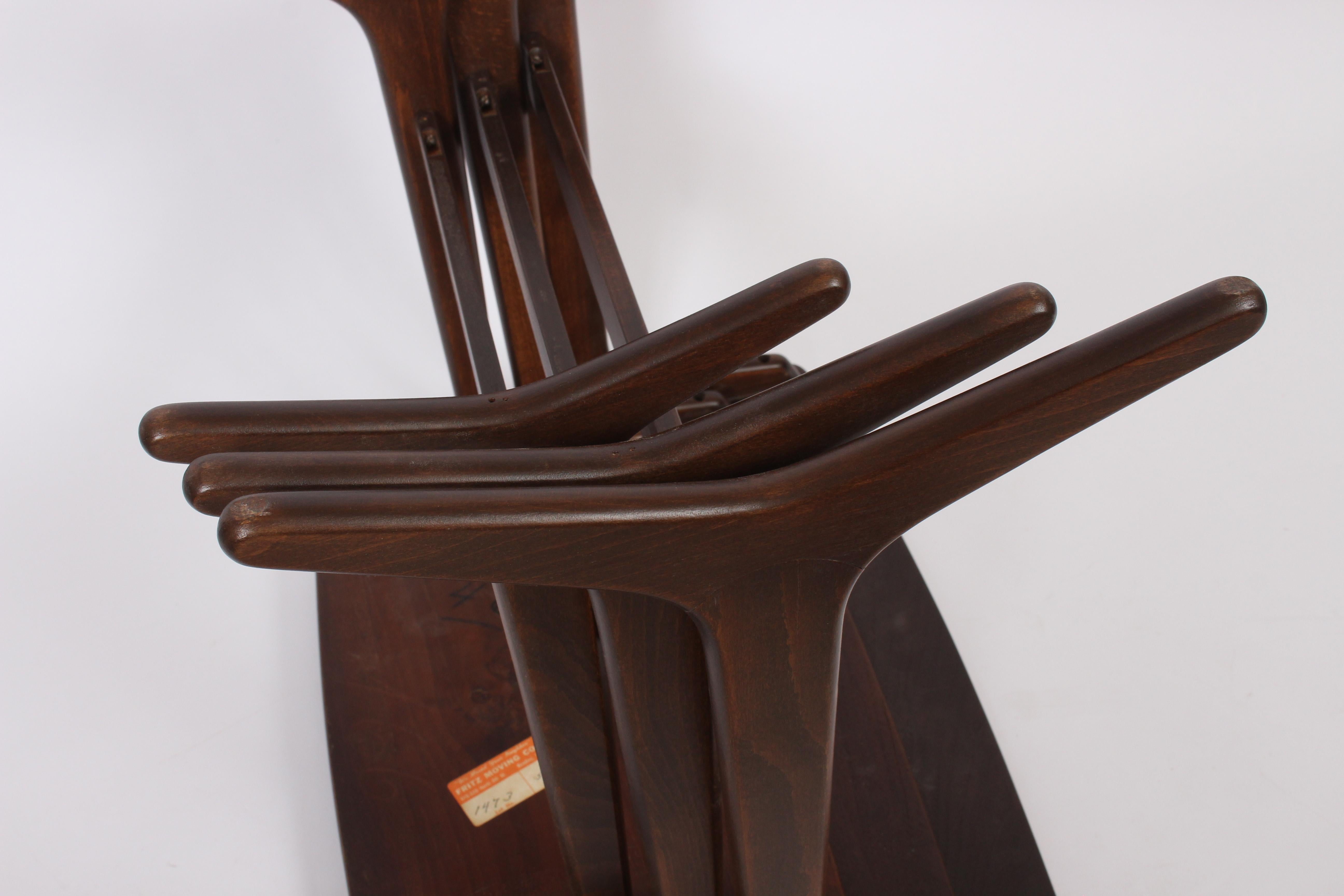 Kai Kristiansen Set of Three Walnut Stacking, Nesting Tables, 1960s For Sale 5