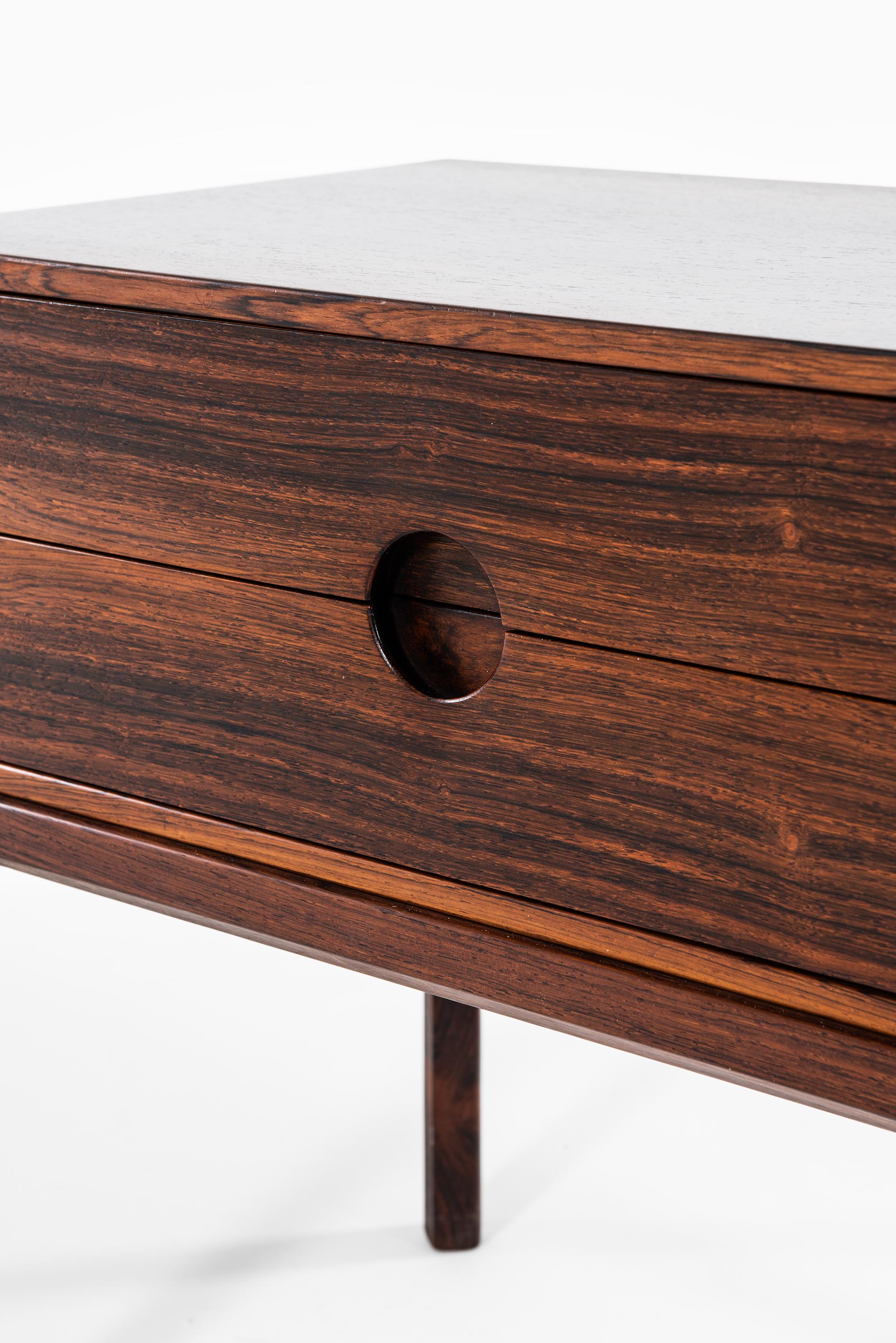 Rare pair of bedside / side tables model 384 designed by Kai Kristiansen. Produced by Aksel Kjersgaard in Denmark.