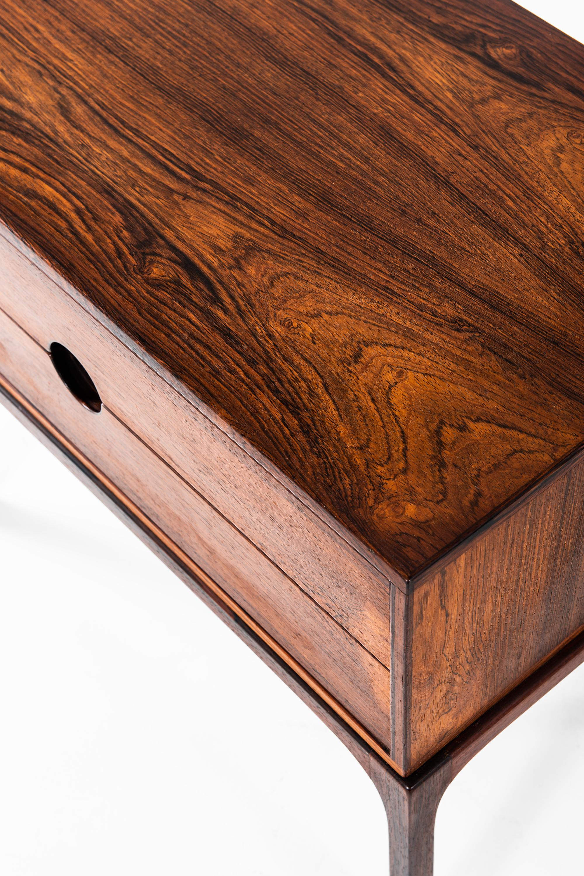 Rosewood Kai Kristiansen Side / Bedside Tables Model 384 by Aksel Kjersgaard in Denmark