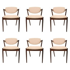 Kai Kristiansen Six Rosewood Dining Chairs Model 42