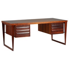 Kai Kristiansen Sled Leg Rosewood Desk c1960s
