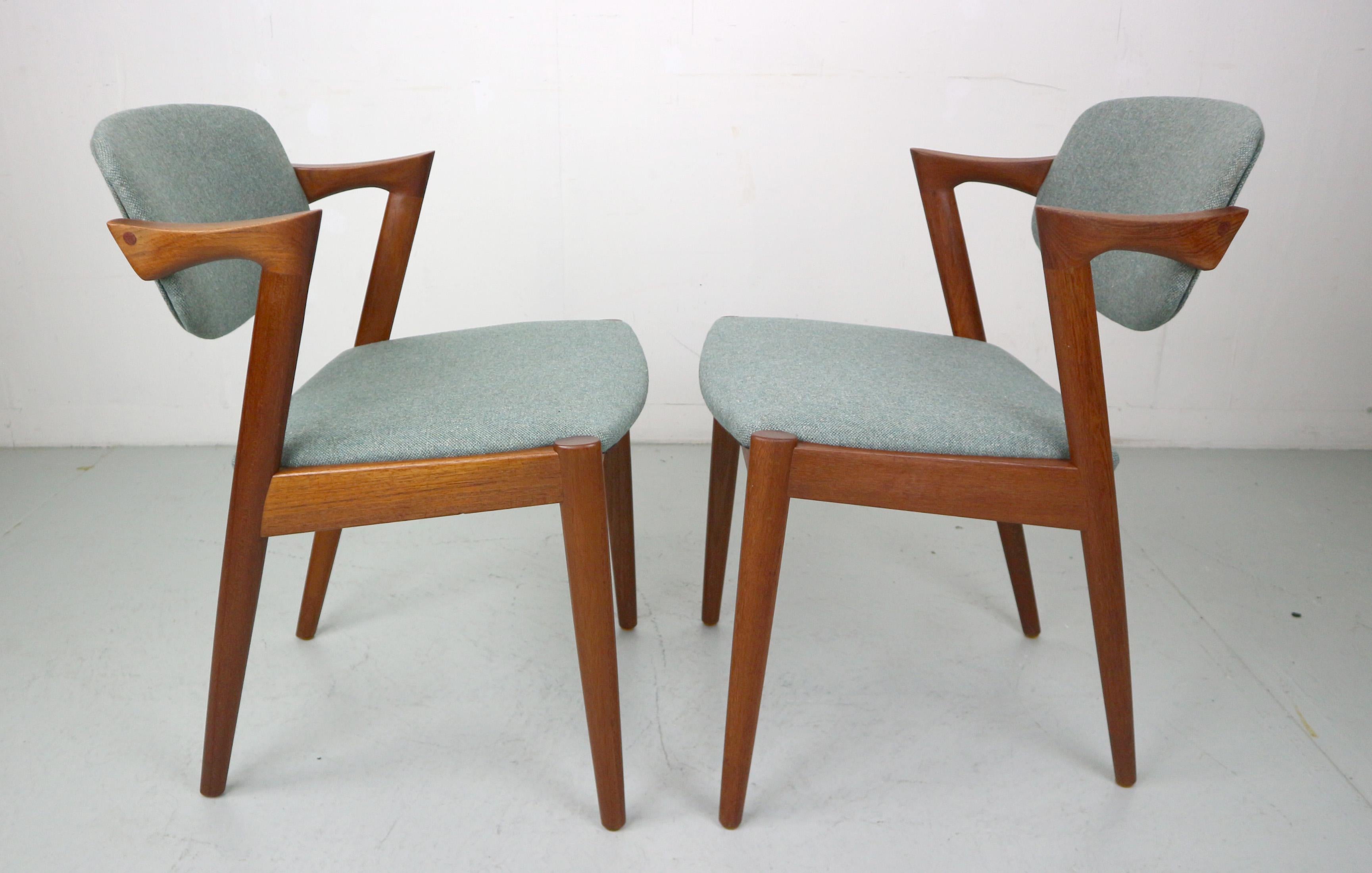 Kai Kristiansen ste of 5 dining chairs In Good Condition In The Hague, NL