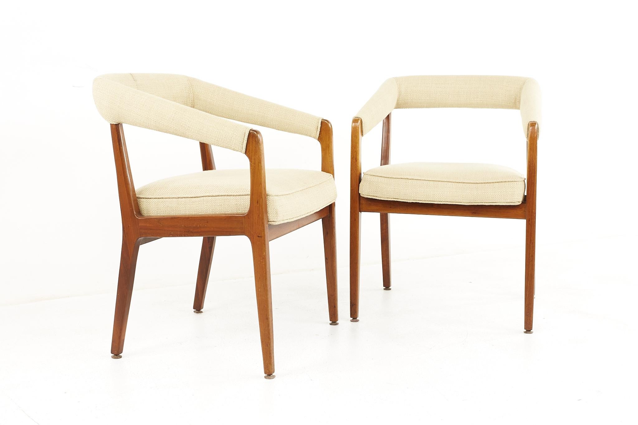 Kai Kristiansen Style Mid Century Danish Teak Occasional Lounge Chairs - A Pair

Each chair measures: 23 wide x 21 deep x 30.5 high, with a seat of 19 inches and arm height of 25 inches 

All pieces of furniture can be had in what we call