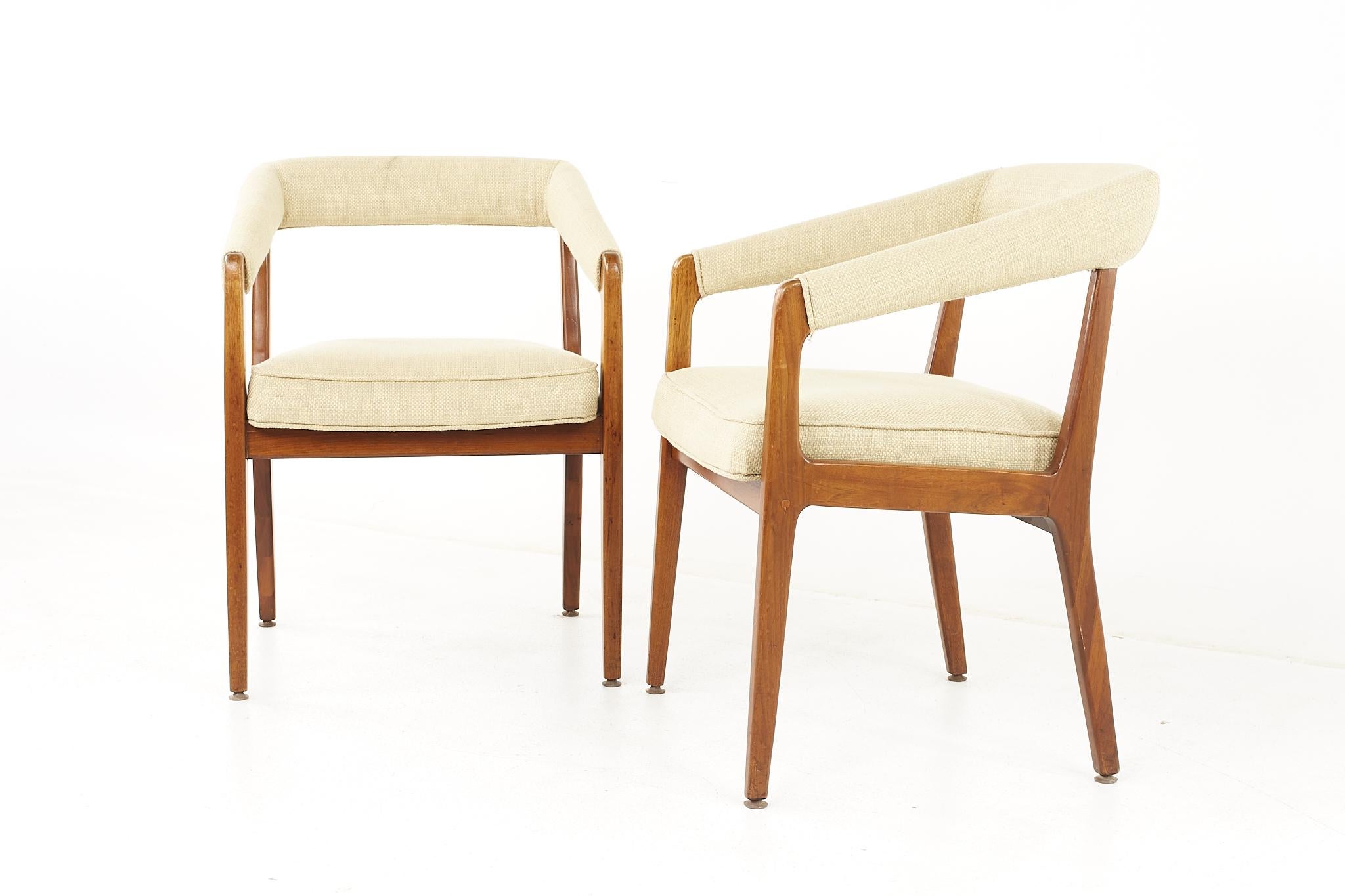 Mid-Century Modern Kai Kristiansen Style Mid Century Danish Teak Occasional Lounge Chairs, A Pair For Sale