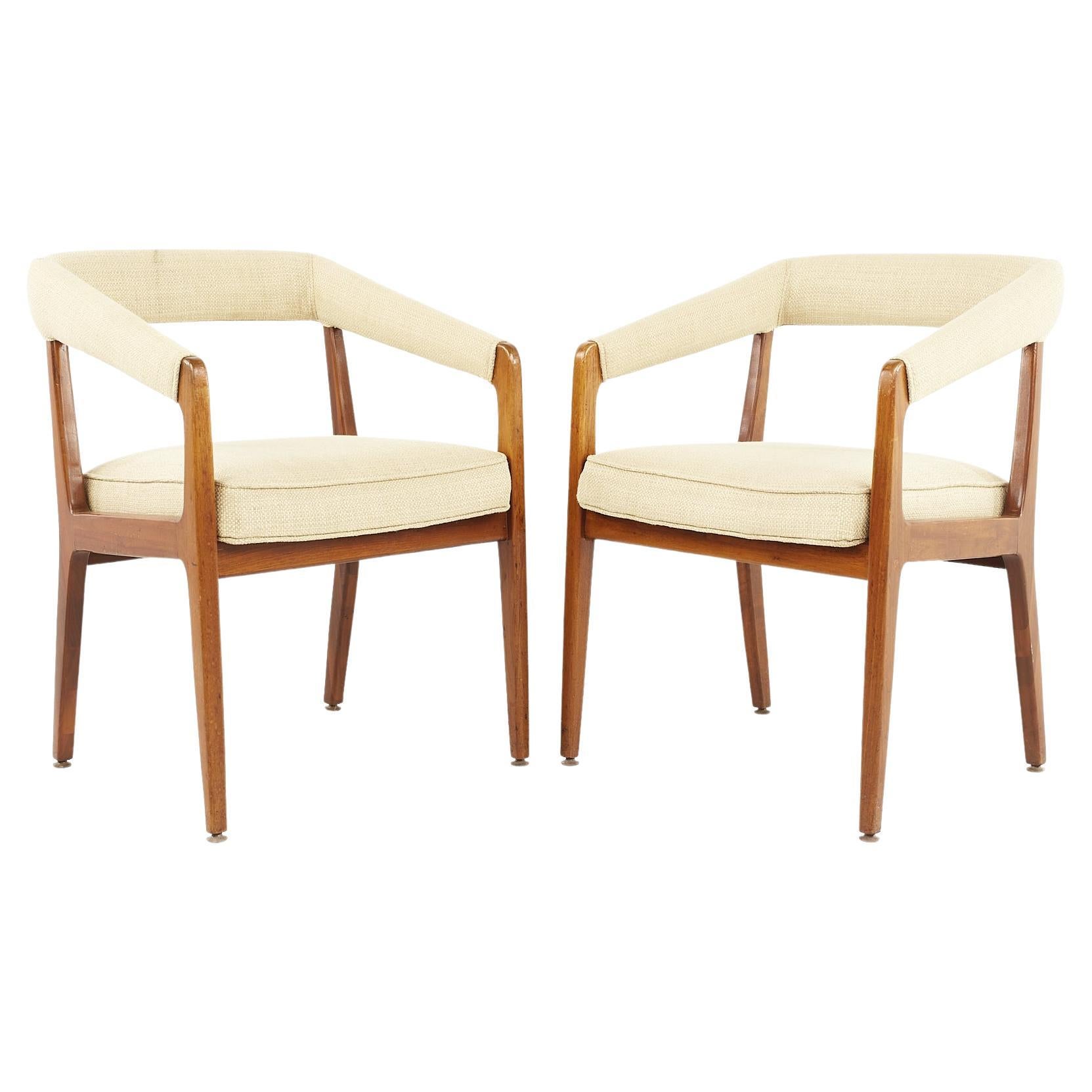 Kai Kristiansen Style Mid Century Danish Teak Occasional Lounge Chairs, A Pair