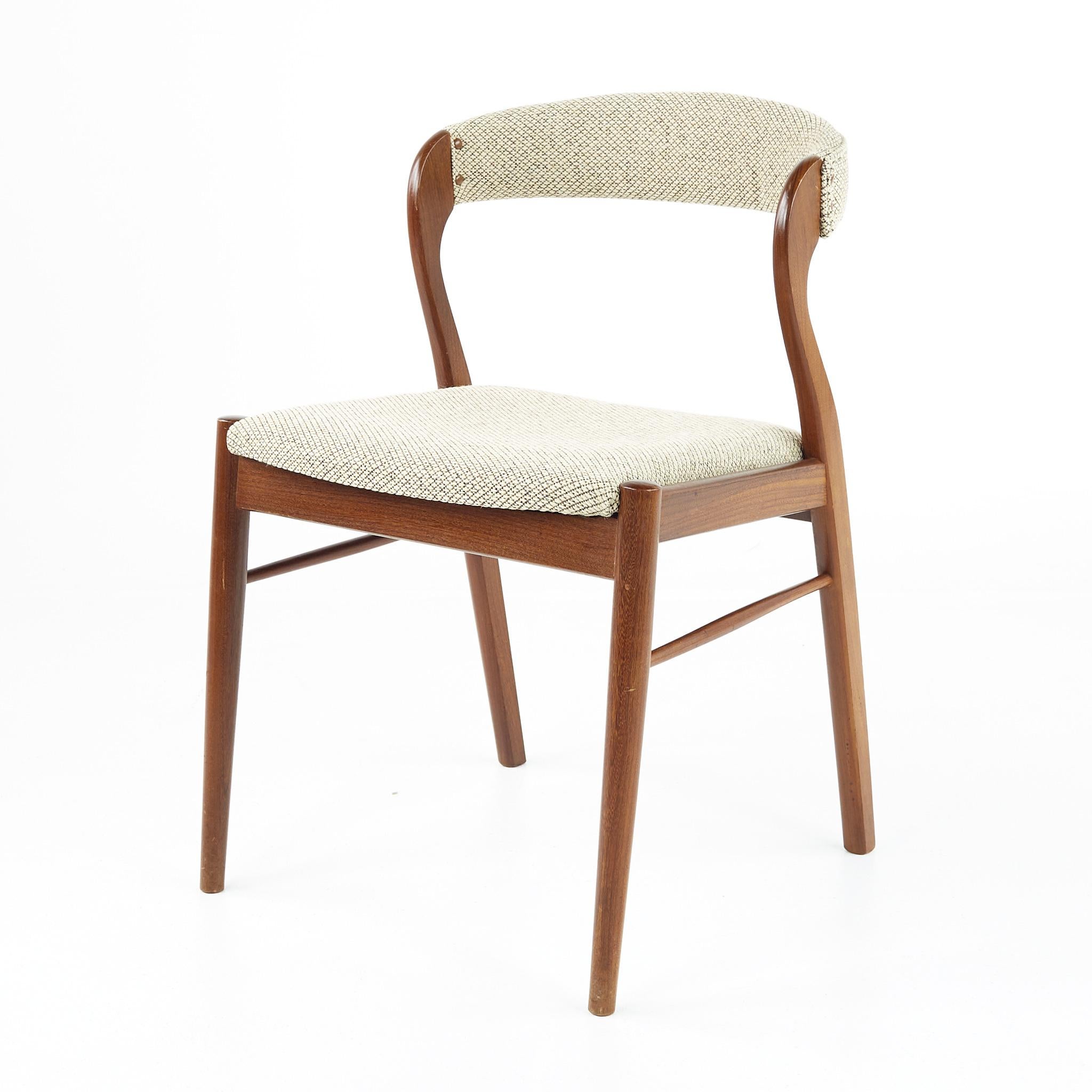 Late 20th Century Kai Kristiansen Style Mid Century Dining Chairs, Set of 4