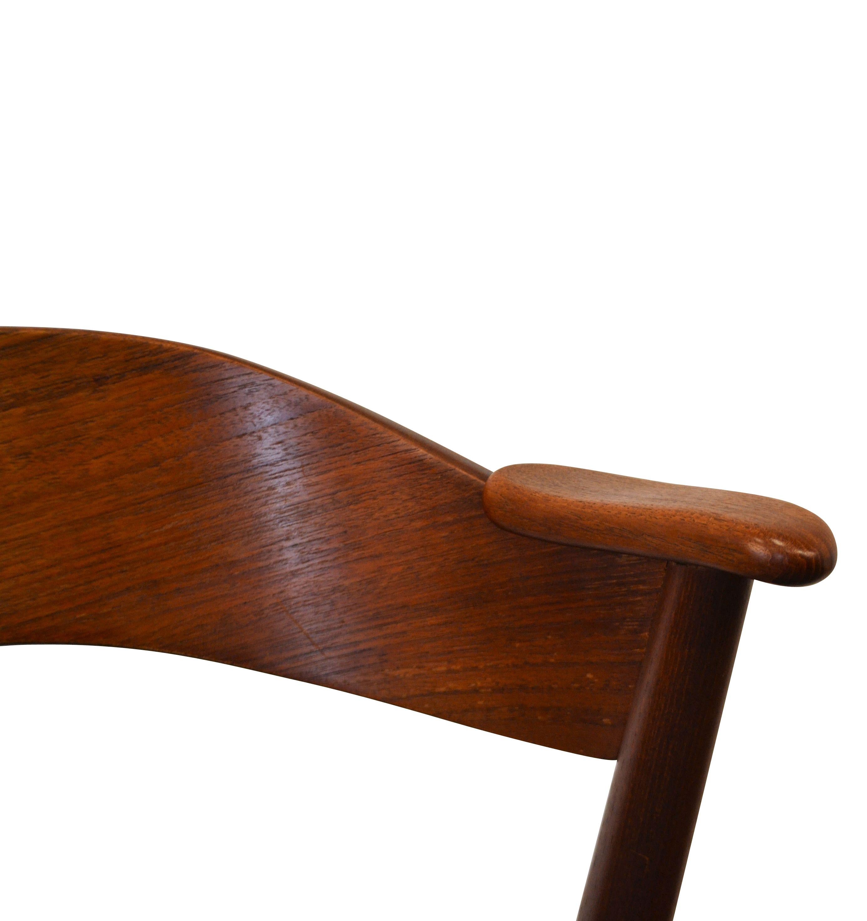 Kai Kristiansen Teak Armrest Chairs, Set of Four 3