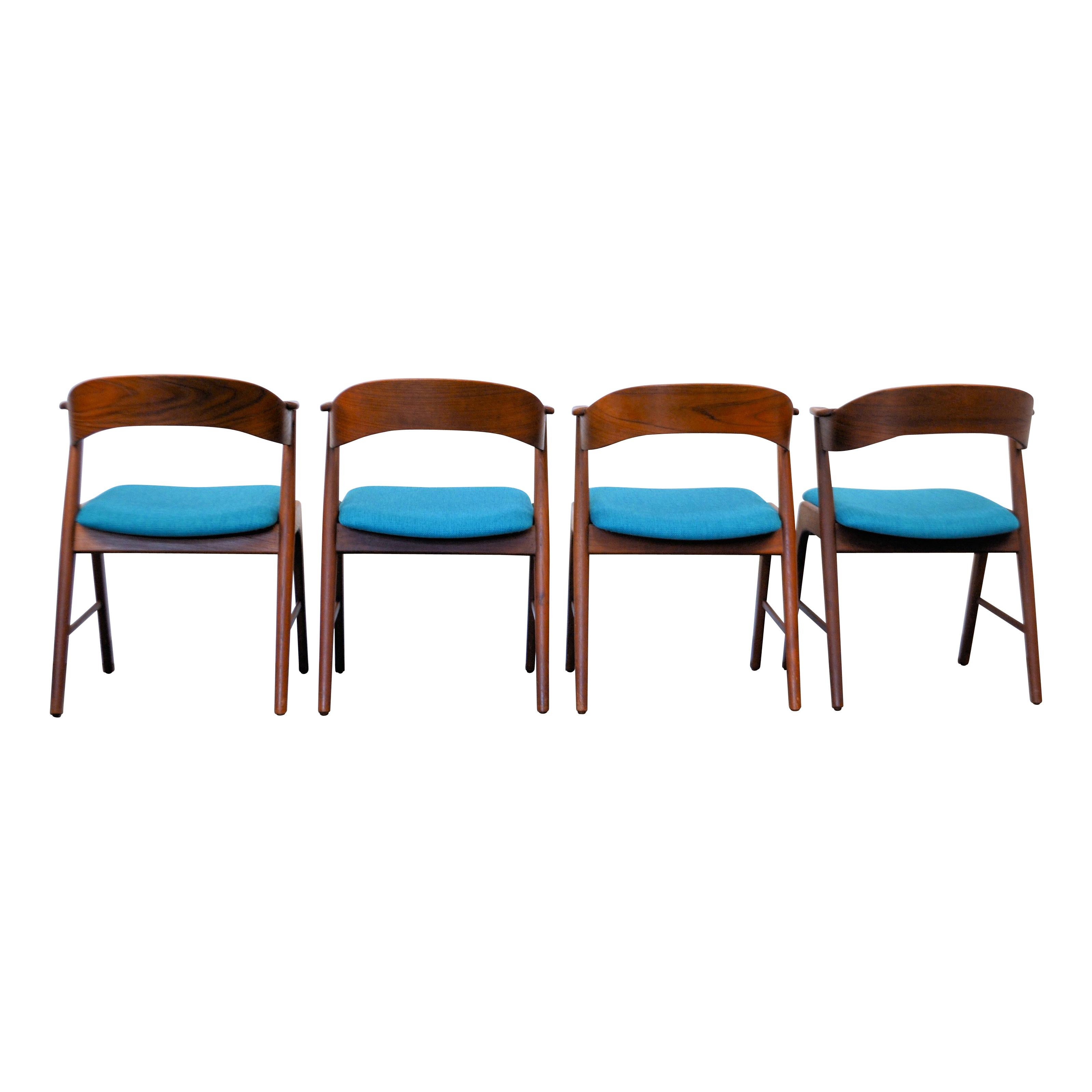Kai Kristiansen Teak Armrest Chairs, Set of Four 1