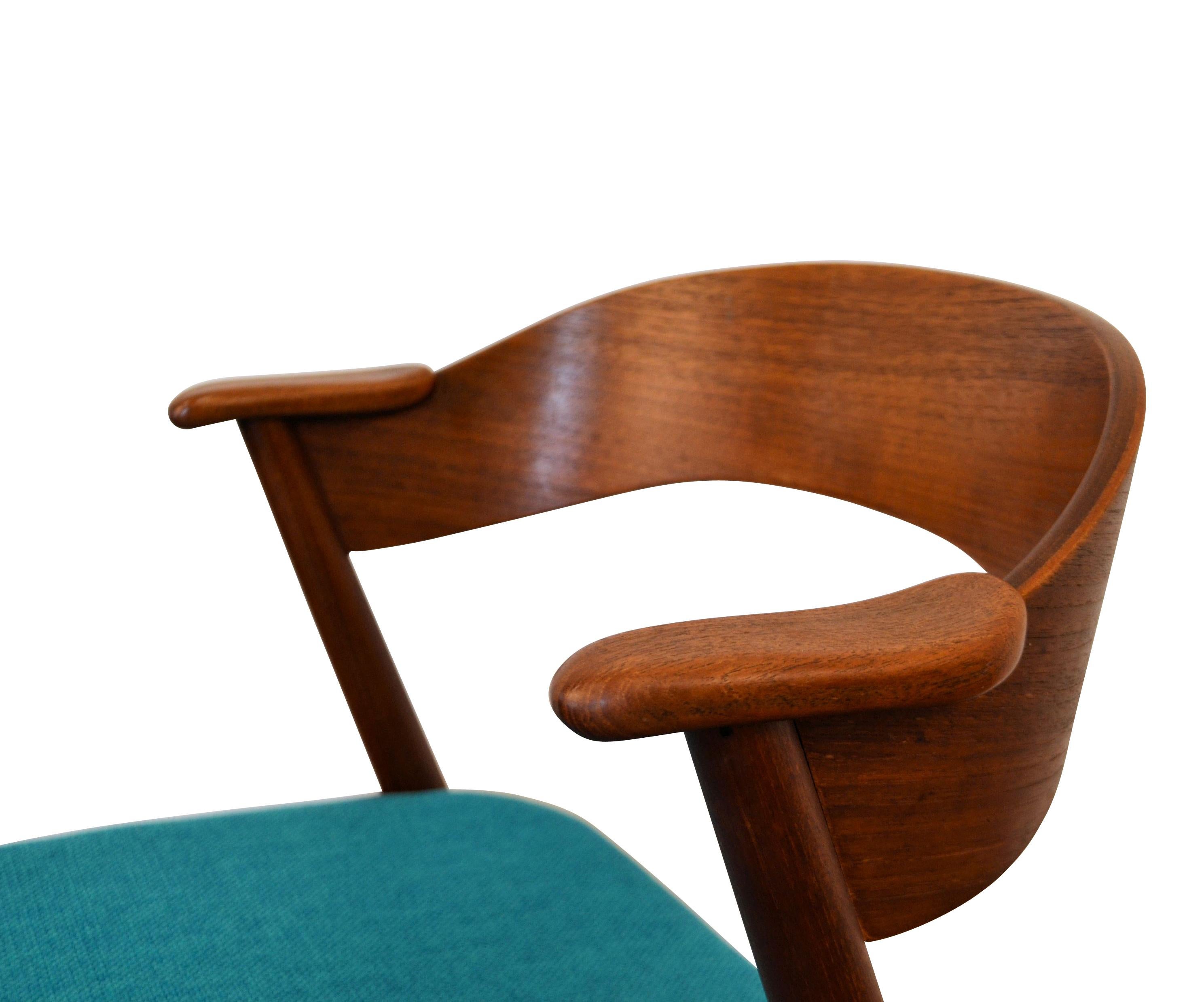 Kai Kristiansen Teak Armrest Chairs, Set of Four 2