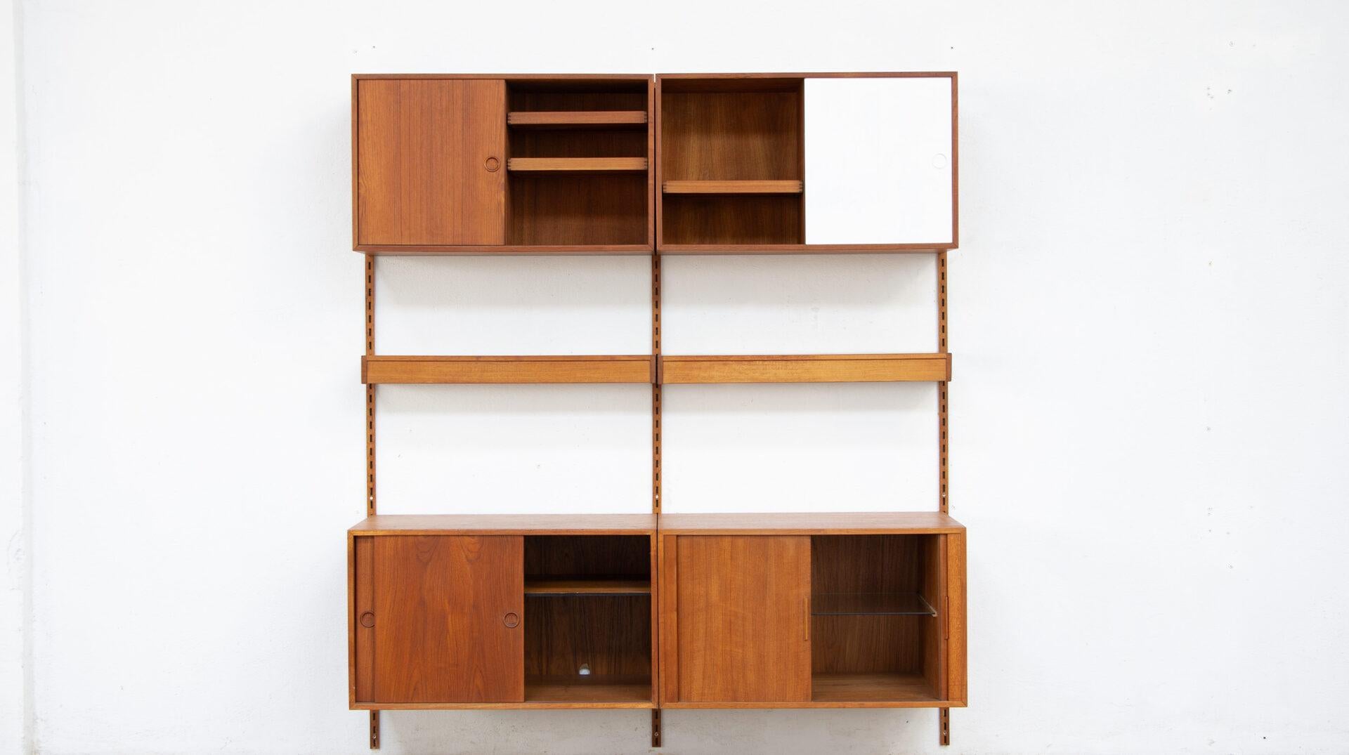Scandinave moderne Bibliothèque en teck de Kai Kristiansen pour FM furniture, années 1960 en vente