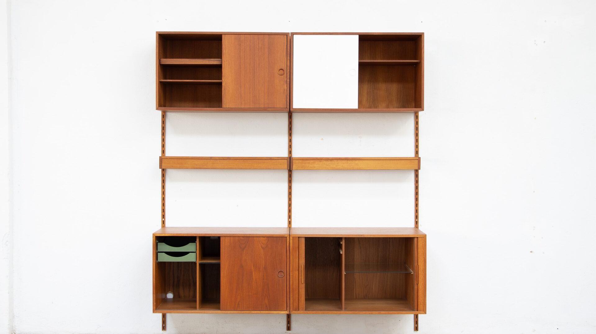 Danois Bibliothèque en teck de Kai Kristiansen pour FM furniture, années 1960 en vente