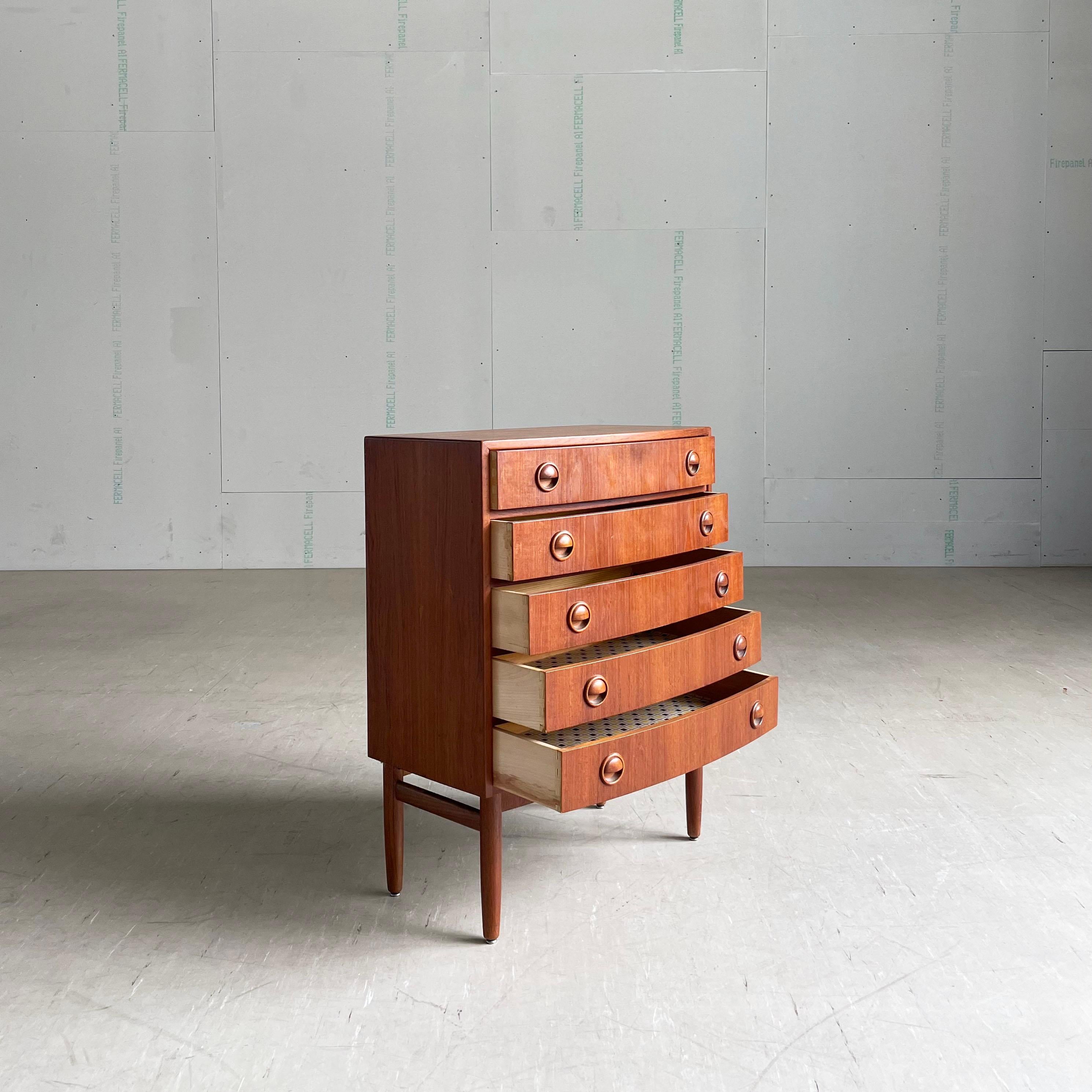 Teak Cassettiera in teak Kai Kristiansen by  Feldballes Møbelfabrik, Danimarca in vendita