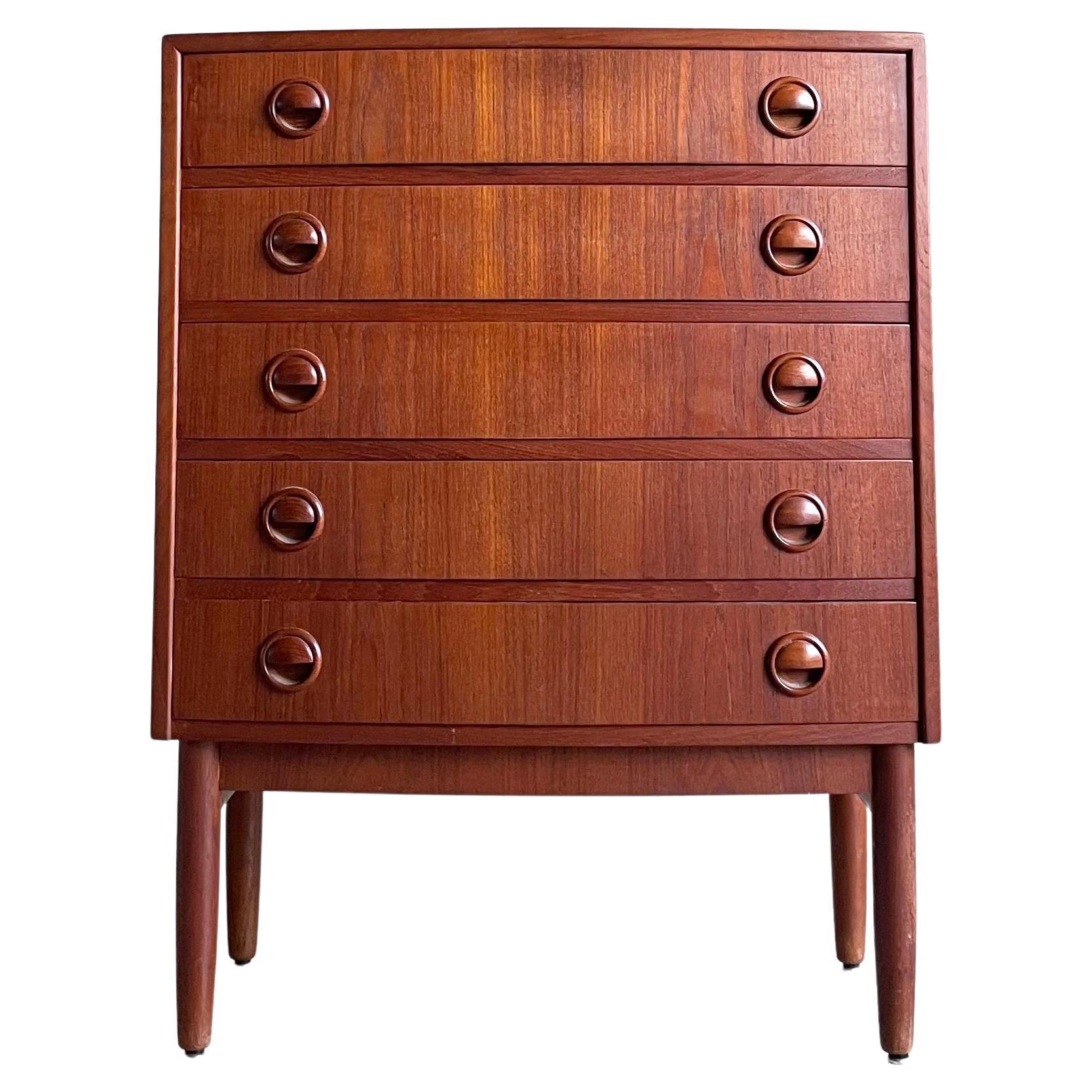 Kai Kristiansen teak chest of drawers by  Feldballes Møbelfabrik, Denmark