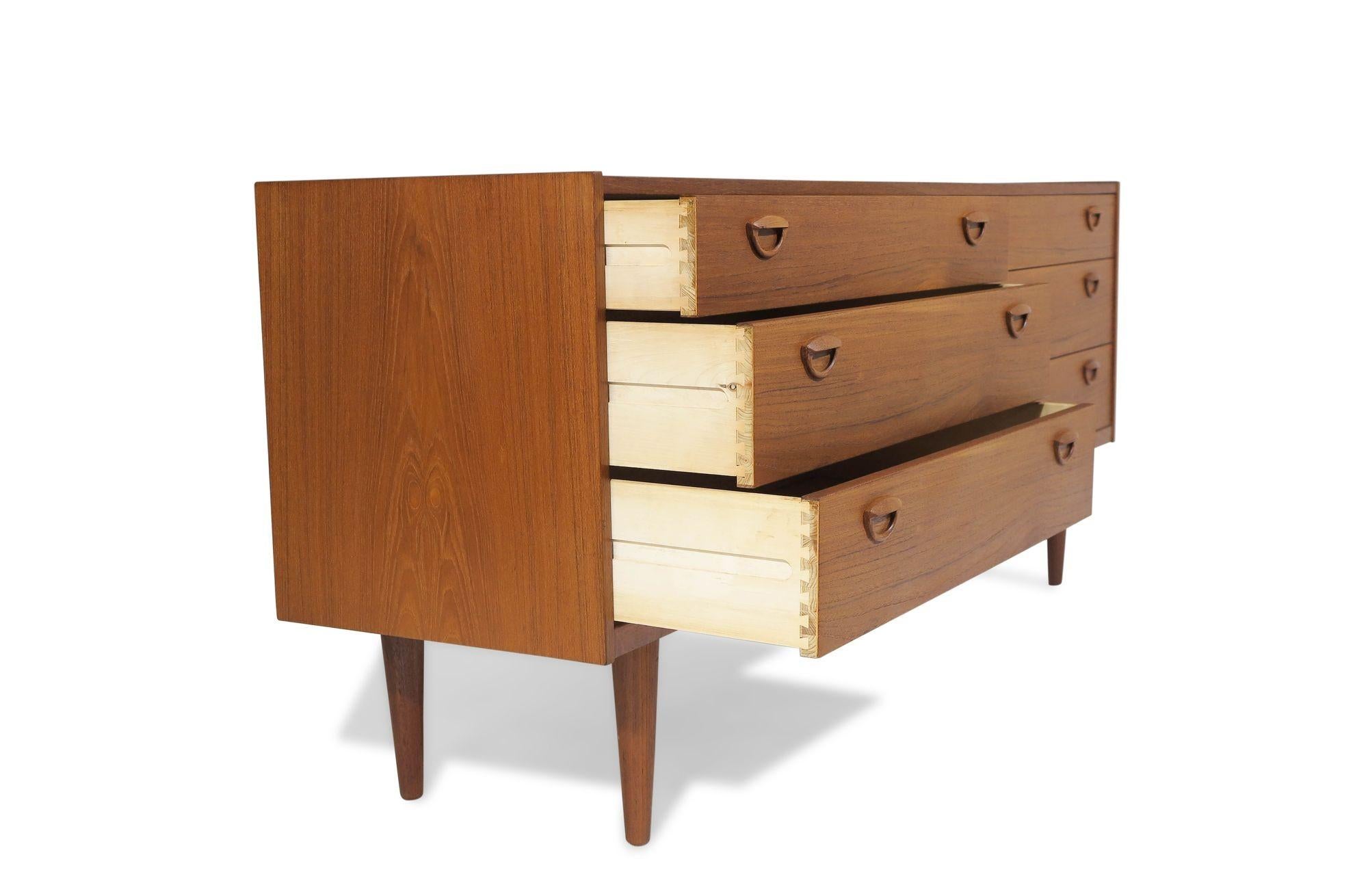 20th Century Kai Kristiansen Teak Chest of Drawers Dresser For Sale
