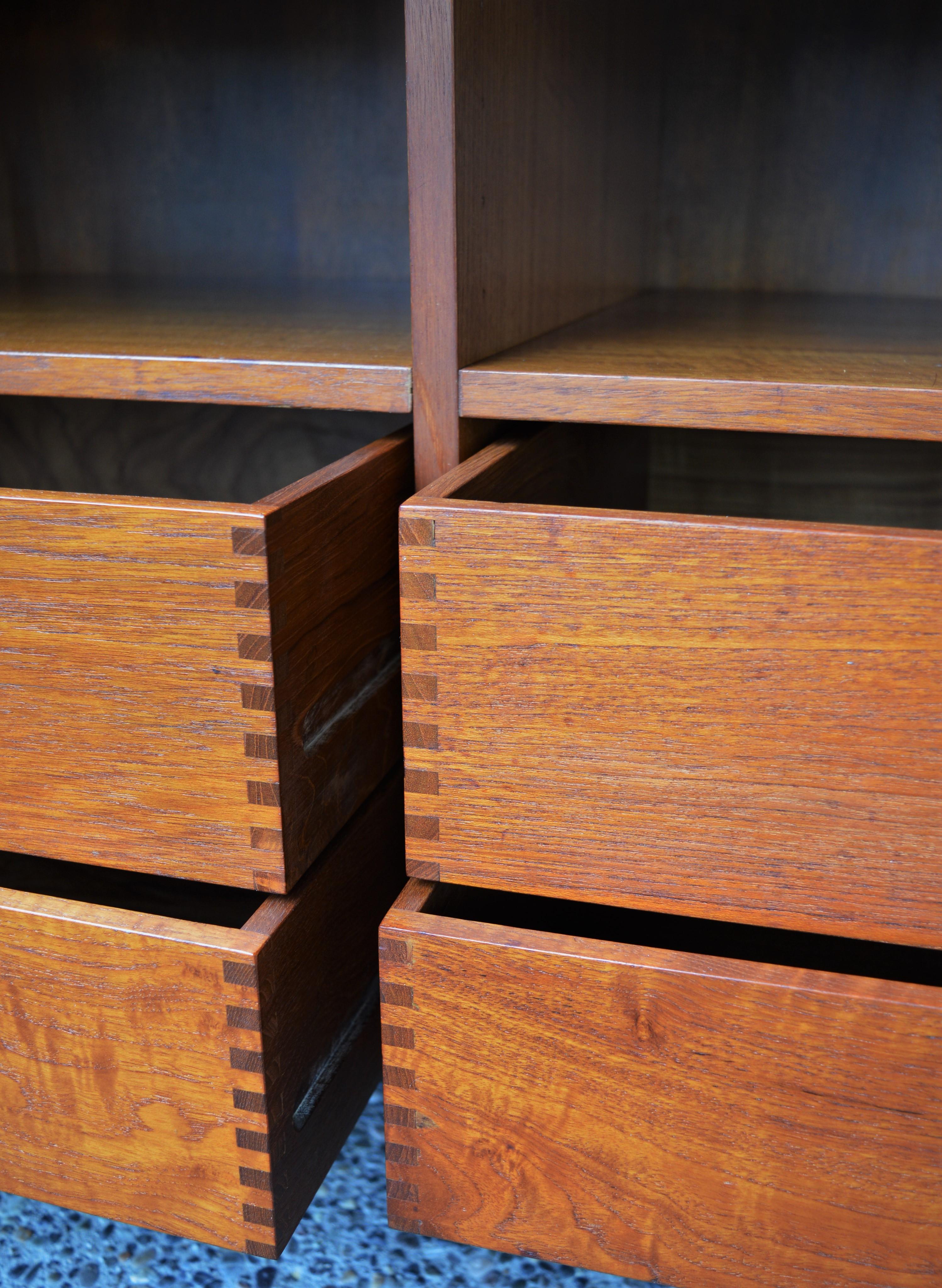 Rosewood Kai Kristiansen Teak Credenza, Adjustable Drawers and Shelves, for Feldballes