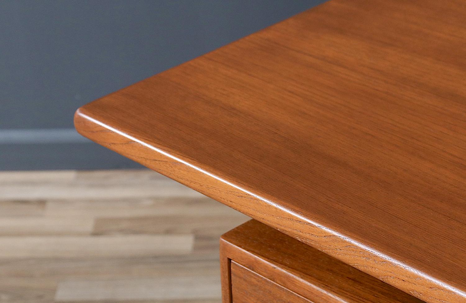 Wood Kai Kristiansen Teak Desk with Bookcase for Feldballes Møbelfabrik