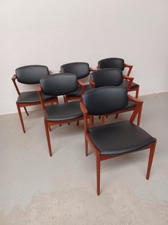 Kai Kristiansen Teak Dining Chairs Excellent Condition Customisable Upholstery