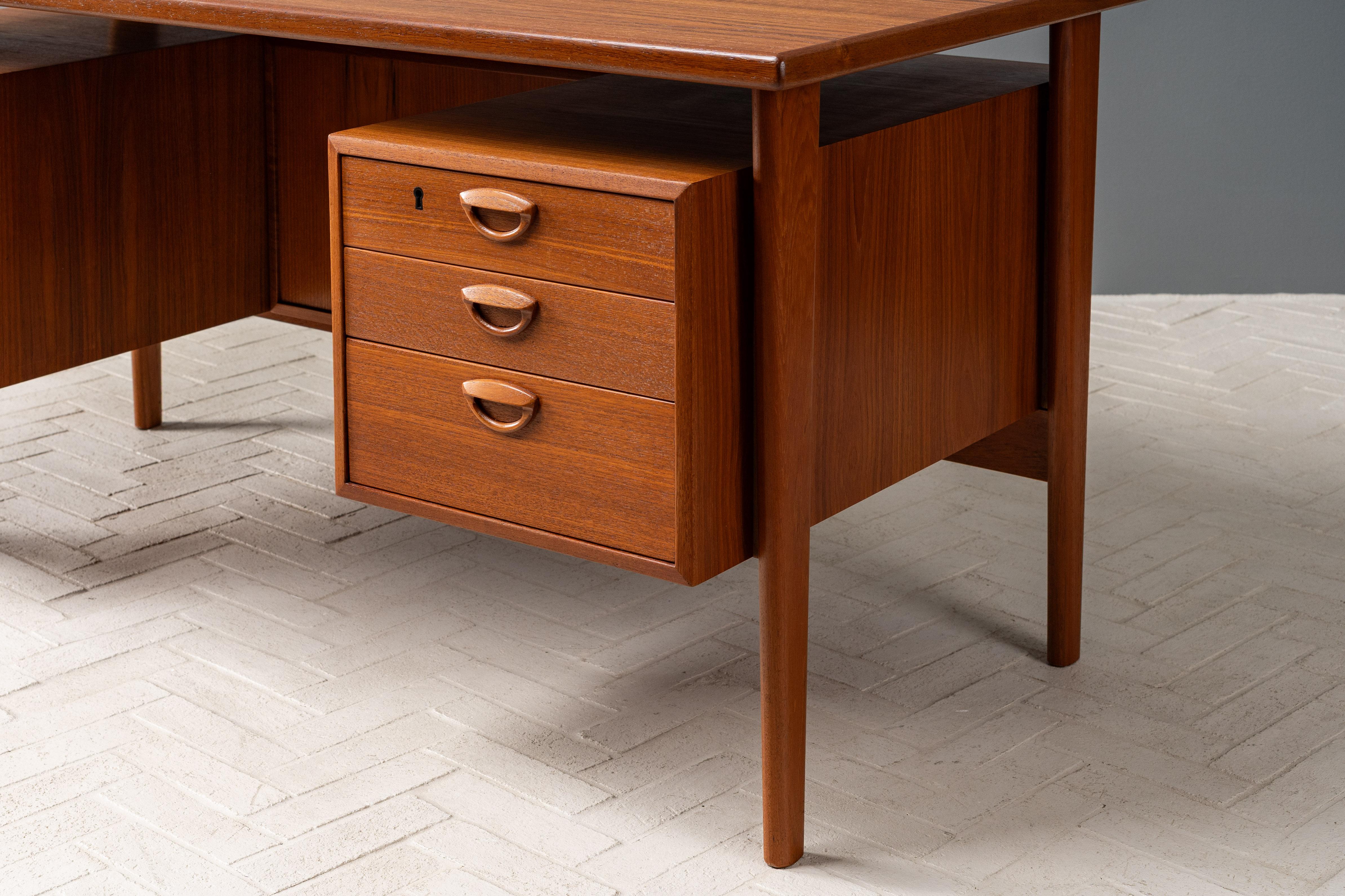 Kai Kristiansen Teak Executive Desk For Sale 3