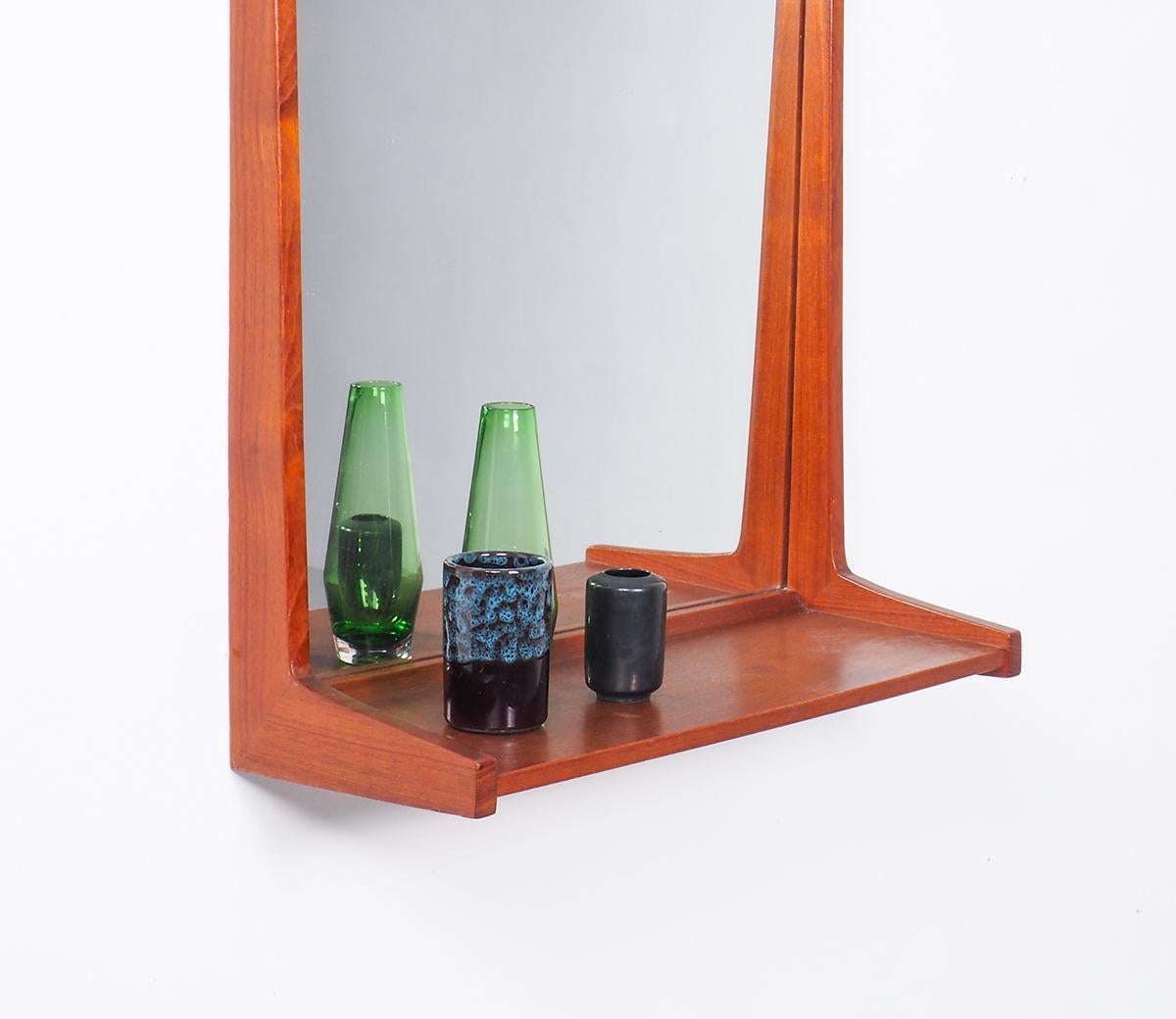 Scandinavian Modern Kai Kristiansen teak Mirror 180 for Aksel Kjersgaard, Denmark, 1960s For Sale