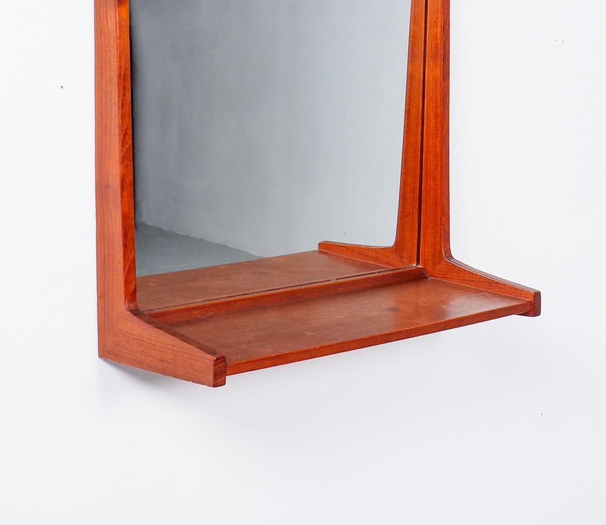 Kai Kristiansen teak Mirror 180 for Aksel Kjersgaard, Denmark, 1960s For Sale 2