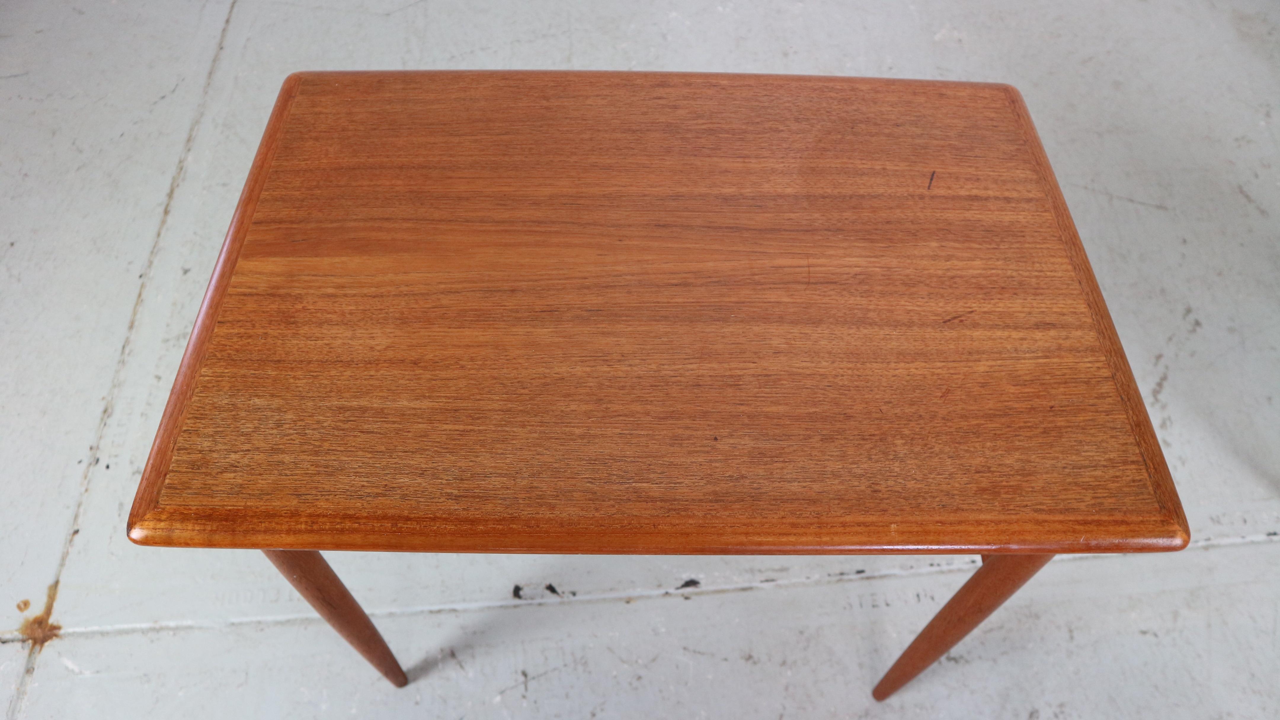 Kai Kristiansen Teak Nesting Side Table Set Of 3 , 1960's Denmark  For Sale 7
