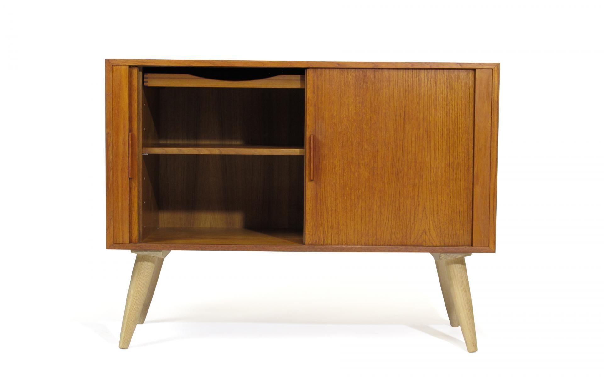 Kai Kristiansen Teak Record or Entry Cabinet In Excellent Condition In Oakland, CA
