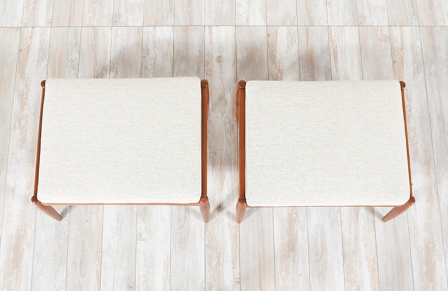 Danish Kai Kristiansen Teak Stools for Magnus Olesen