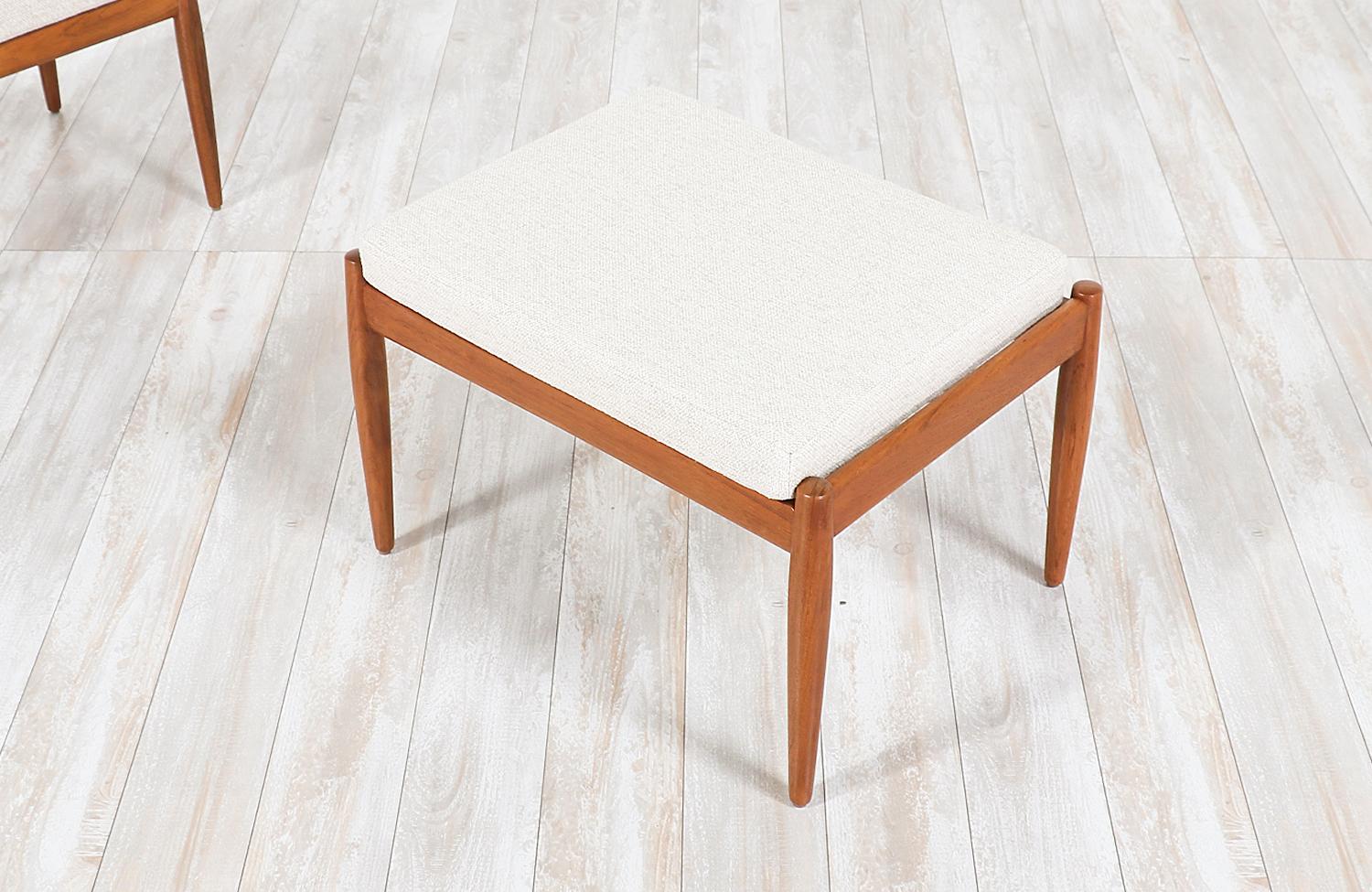Mid-20th Century Kai Kristiansen Teak Stools for Magnus Olesen